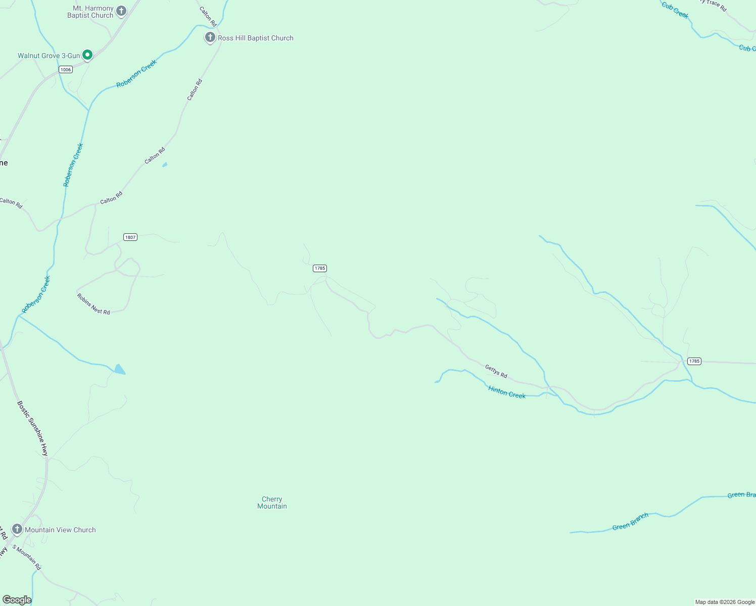 map of restaurants, bars, coffee shops, grocery stores, and more near 1720 Gettys Road in Ellenboro