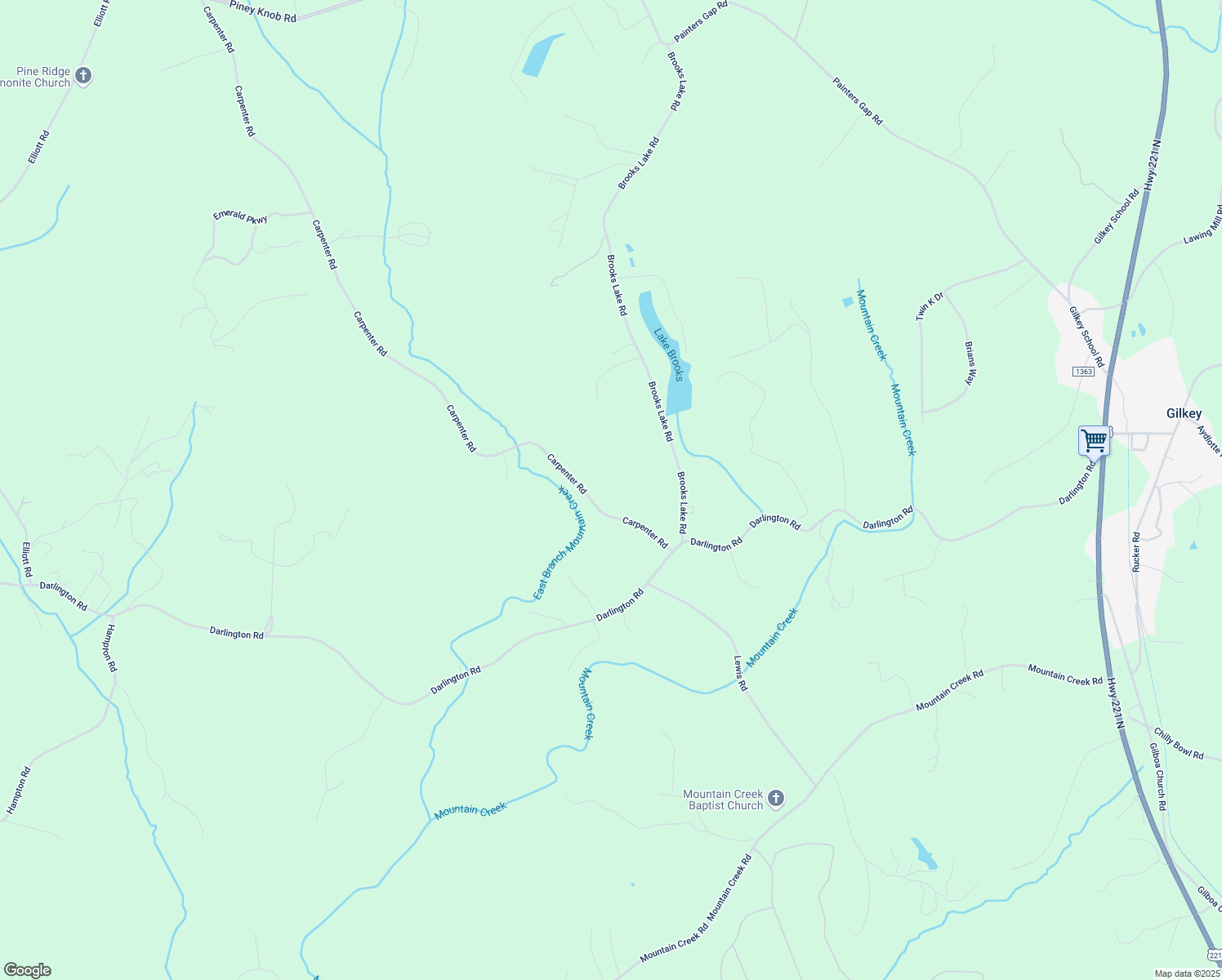 map of restaurants, bars, coffee shops, grocery stores, and more near 210 Carpenter Road in Rutherfordton