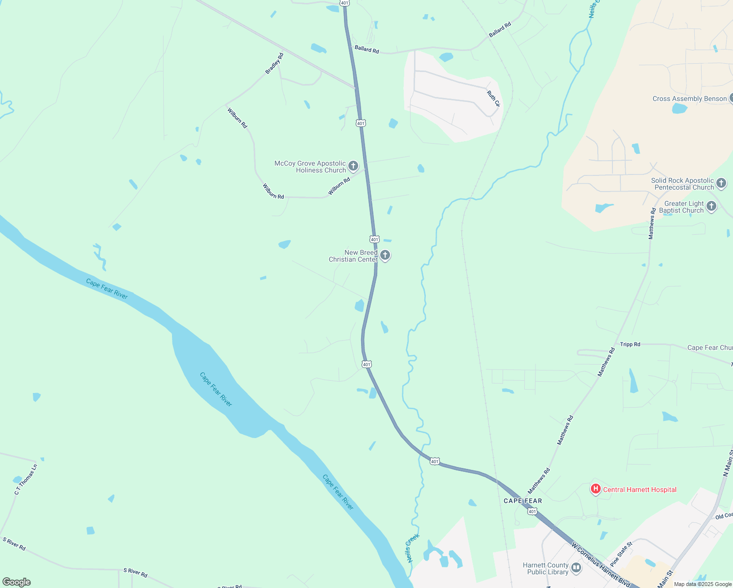map of restaurants, bars, coffee shops, grocery stores, and more near 3719 U.S. 401 in Fuquay-Varina