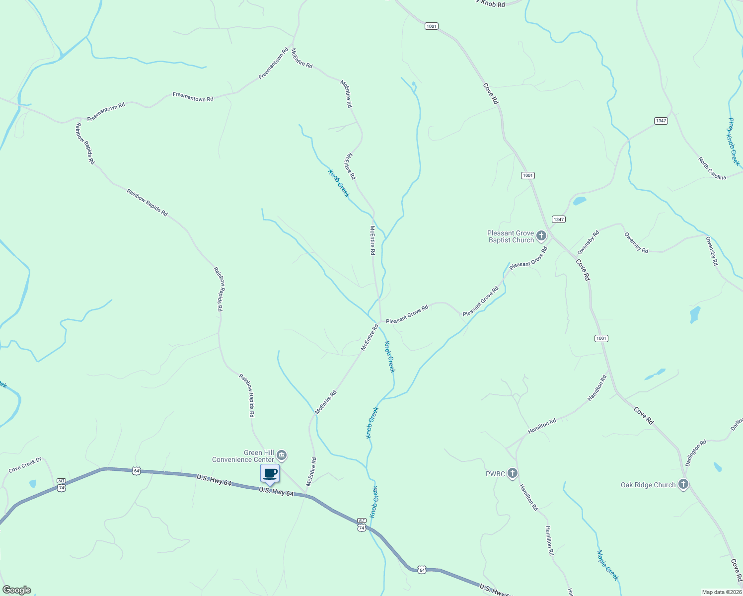 map of restaurants, bars, coffee shops, grocery stores, and more near 681 McEntire Road in Rutherfordton