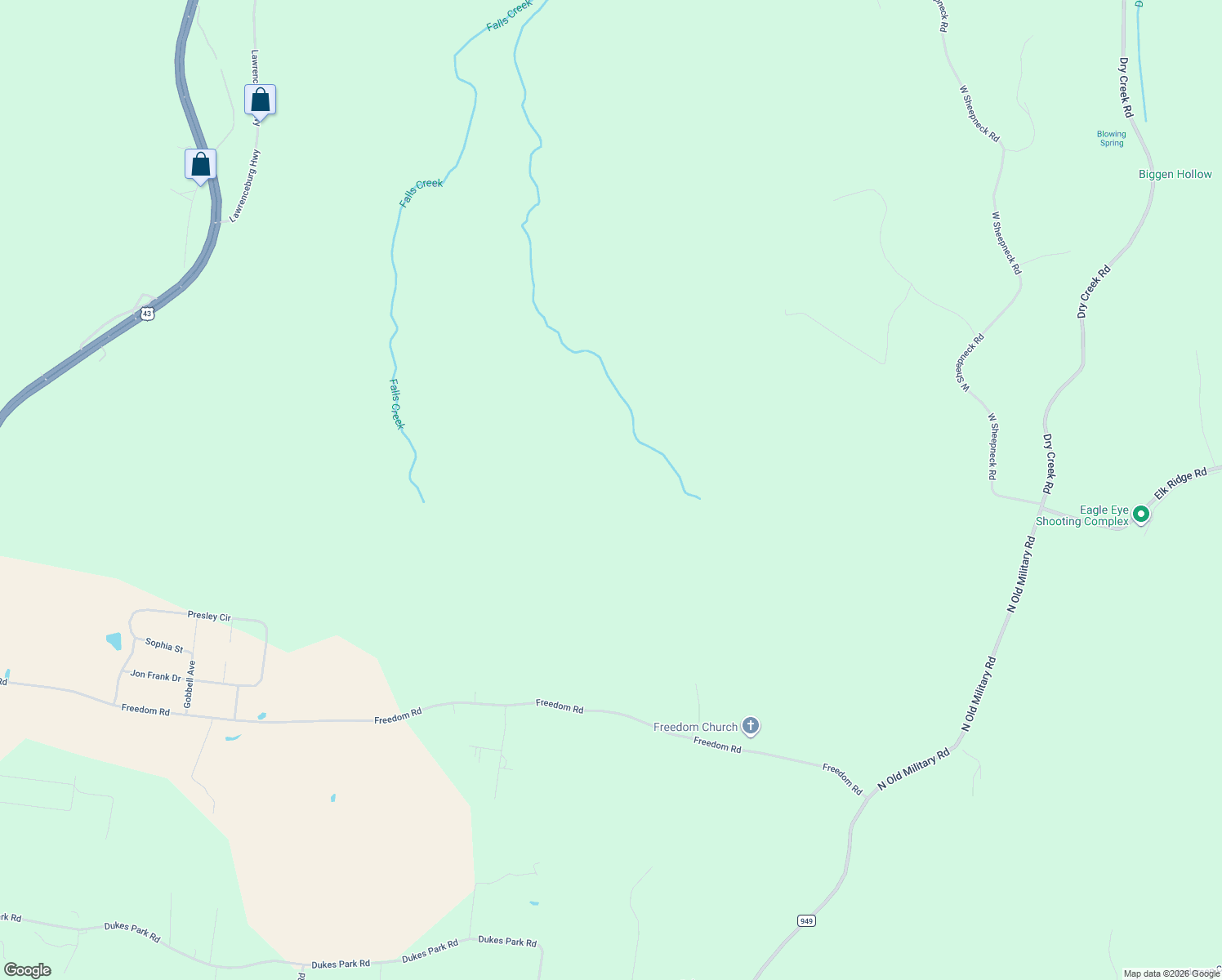 map of restaurants, bars, coffee shops, grocery stores, and more near Freedom Road in Mount Pleasant
