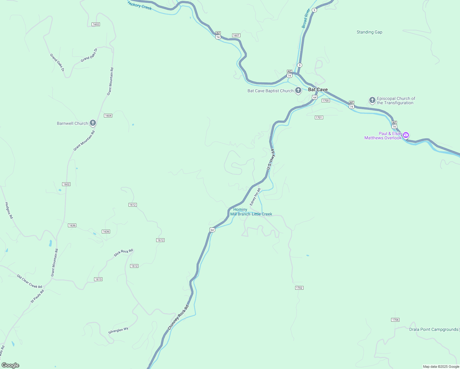 map of restaurants, bars, coffee shops, grocery stores, and more near 240 Reedy Ridge Road in Hendersonville