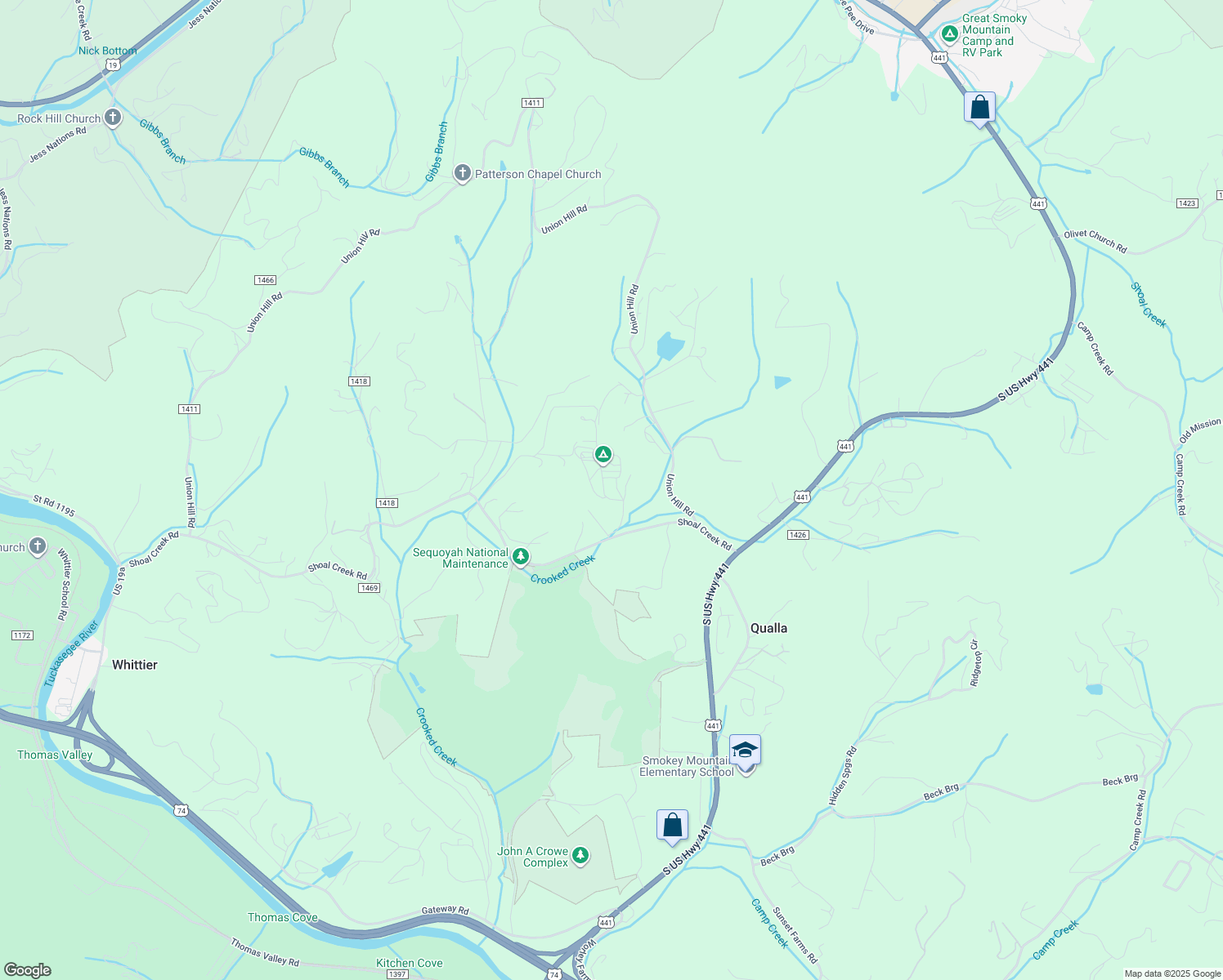 map of restaurants, bars, coffee shops, grocery stores, and more near 246 Fort Wilderness Road in Whittier