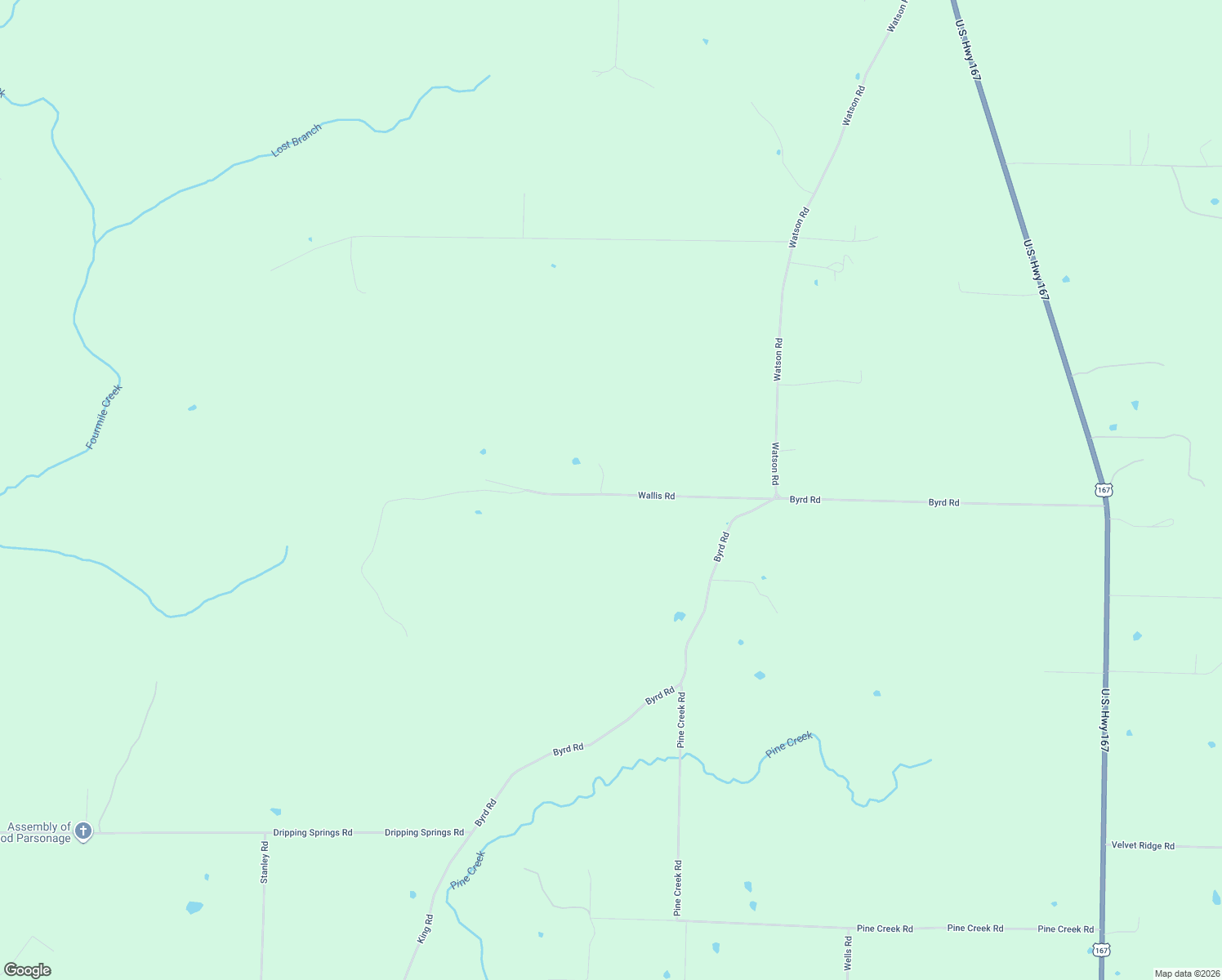 map of restaurants, bars, coffee shops, grocery stores, and more near 174 Wallis Road in Bald Knob