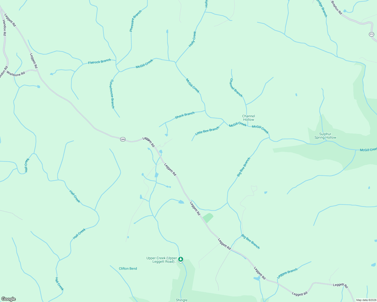map of restaurants, bars, coffee shops, grocery stores, and more near 3223 Leggett Rd in Sale Creek