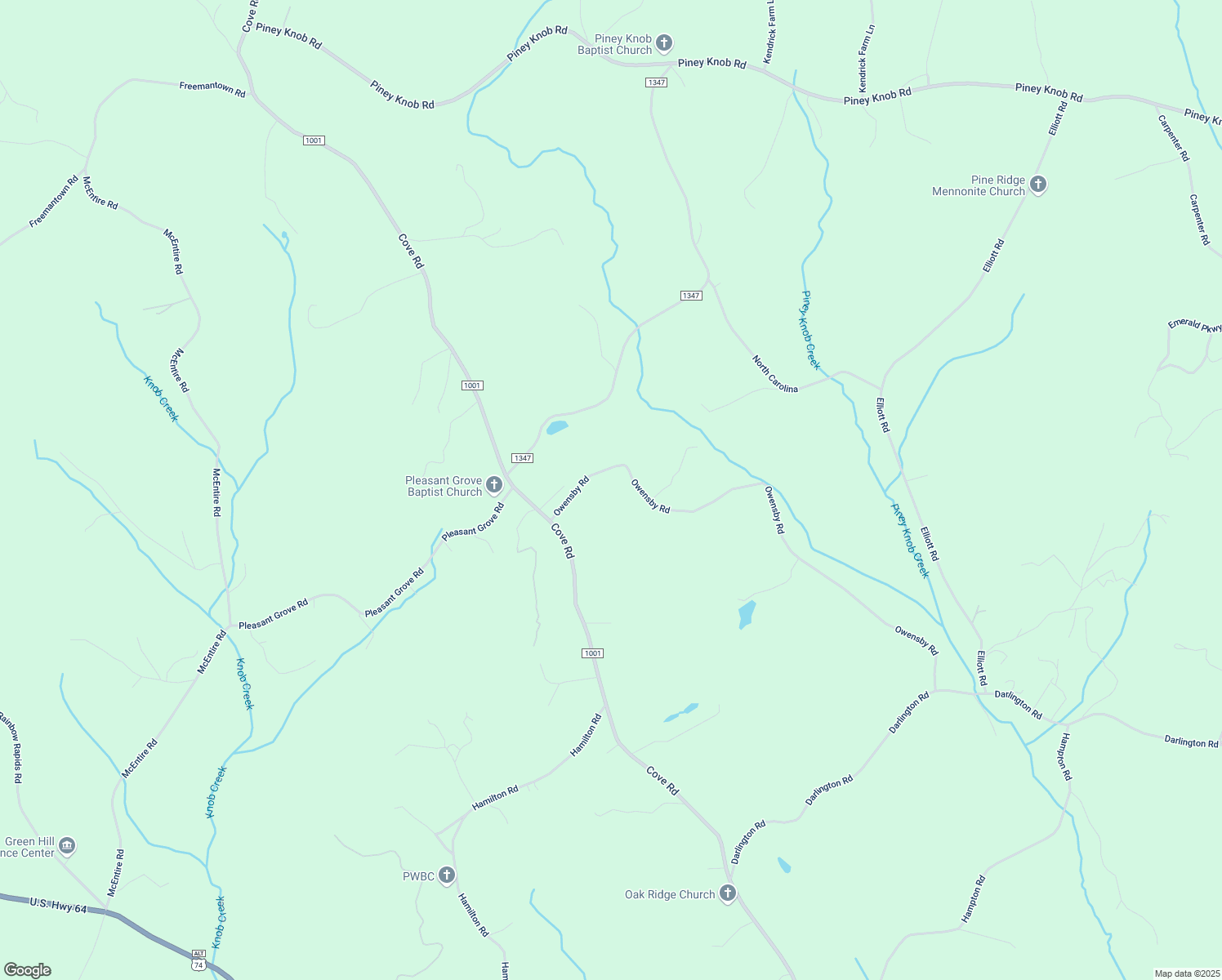 map of restaurants, bars, coffee shops, grocery stores, and more near 812 Owensby Road in Rutherfordton