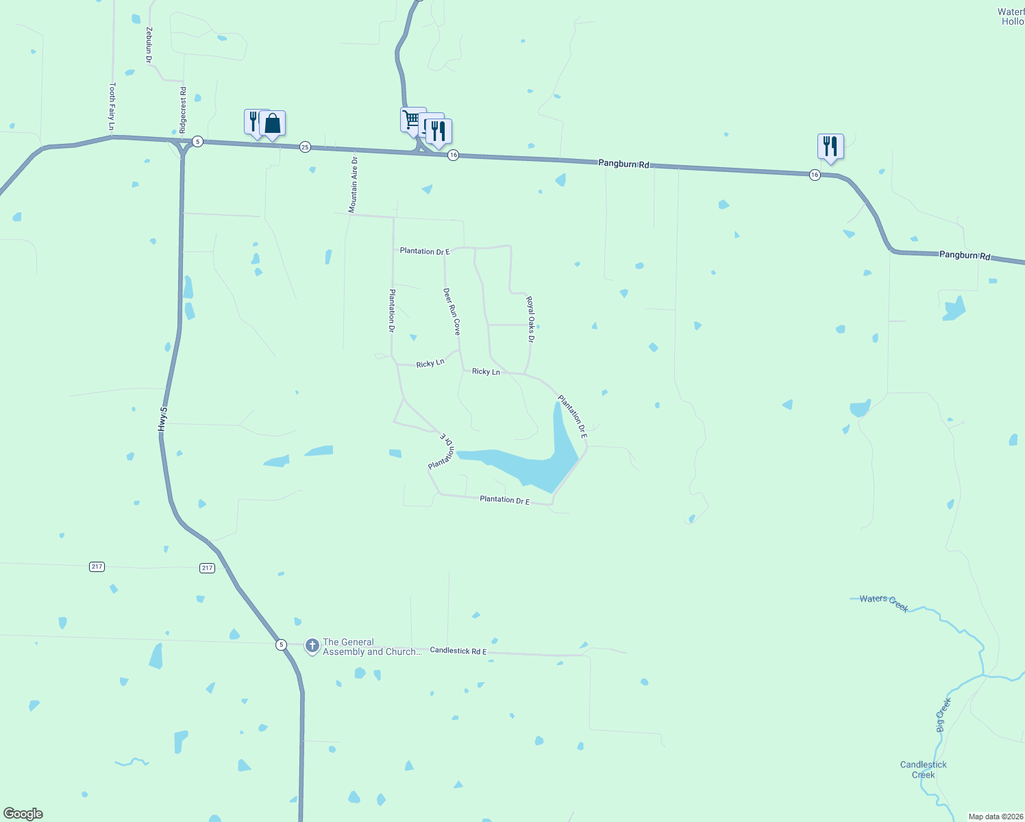 map of restaurants, bars, coffee shops, grocery stores, and more near 70 Quail Hollow Cove in Heber Springs