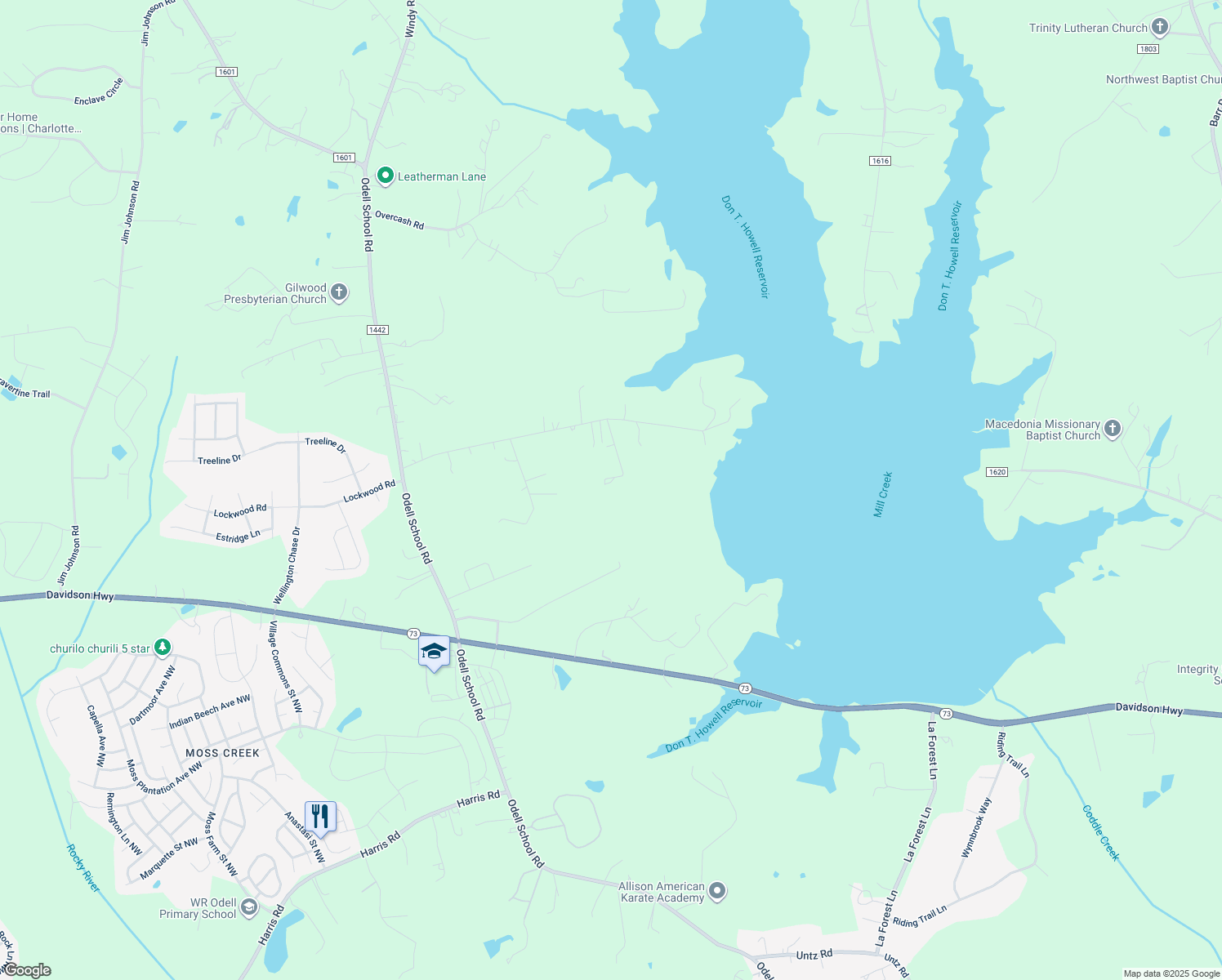 map of restaurants, bars, coffee shops, grocery stores, and more near 8305 Bradford Road in Concord