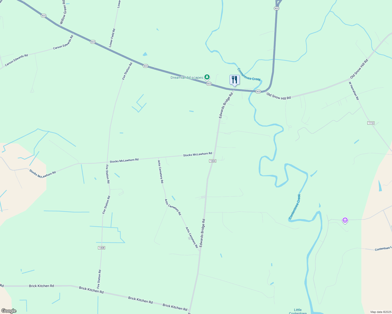 map of restaurants, bars, coffee shops, grocery stores, and more near 3304 Stocks McLawhorn Road in Grifton