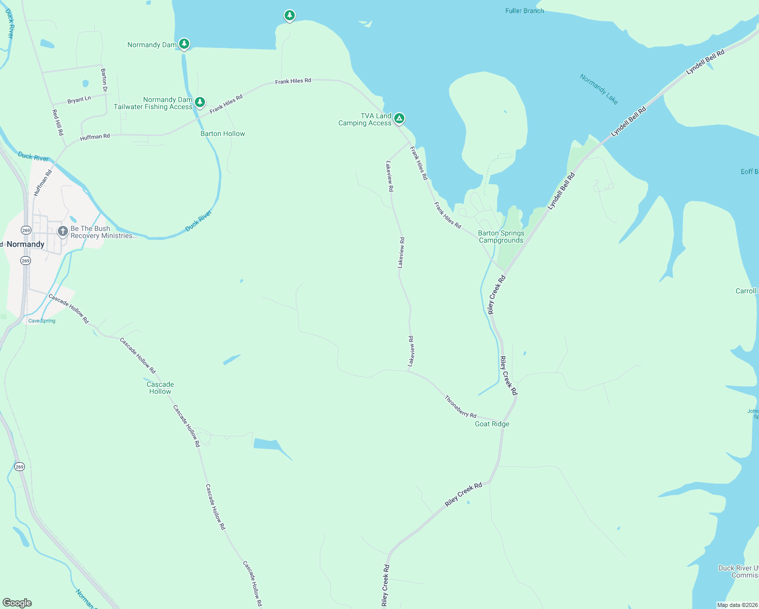 map of restaurants, bars, coffee shops, grocery stores, and more near 413 Lakeview Road in Normandy