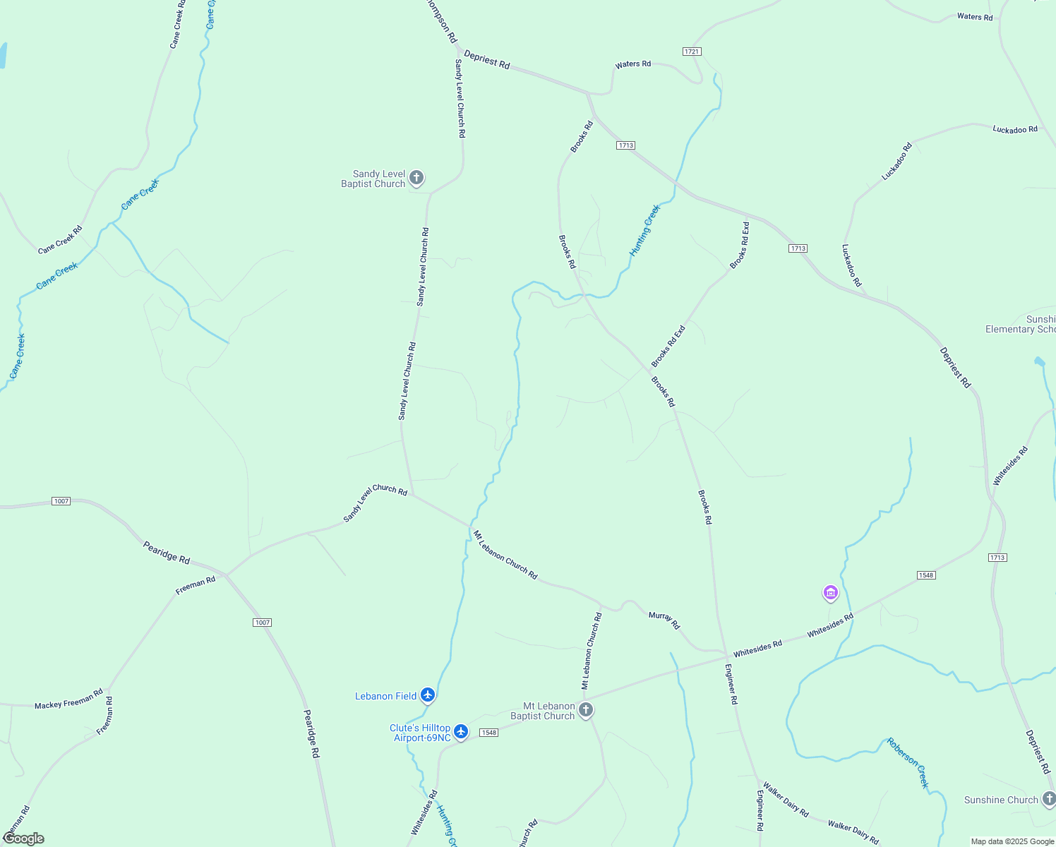 map of restaurants, bars, coffee shops, grocery stores, and more near 301 Atlas Drive in Bostic