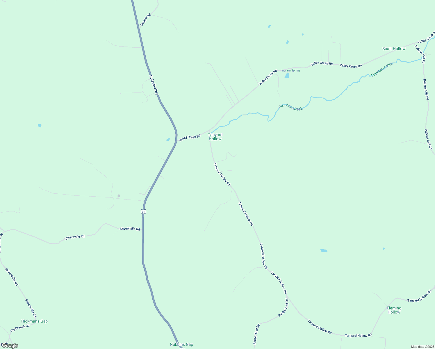 map of restaurants, bars, coffee shops, grocery stores, and more near 3176 Tanyard Hollow Road in Culleoka