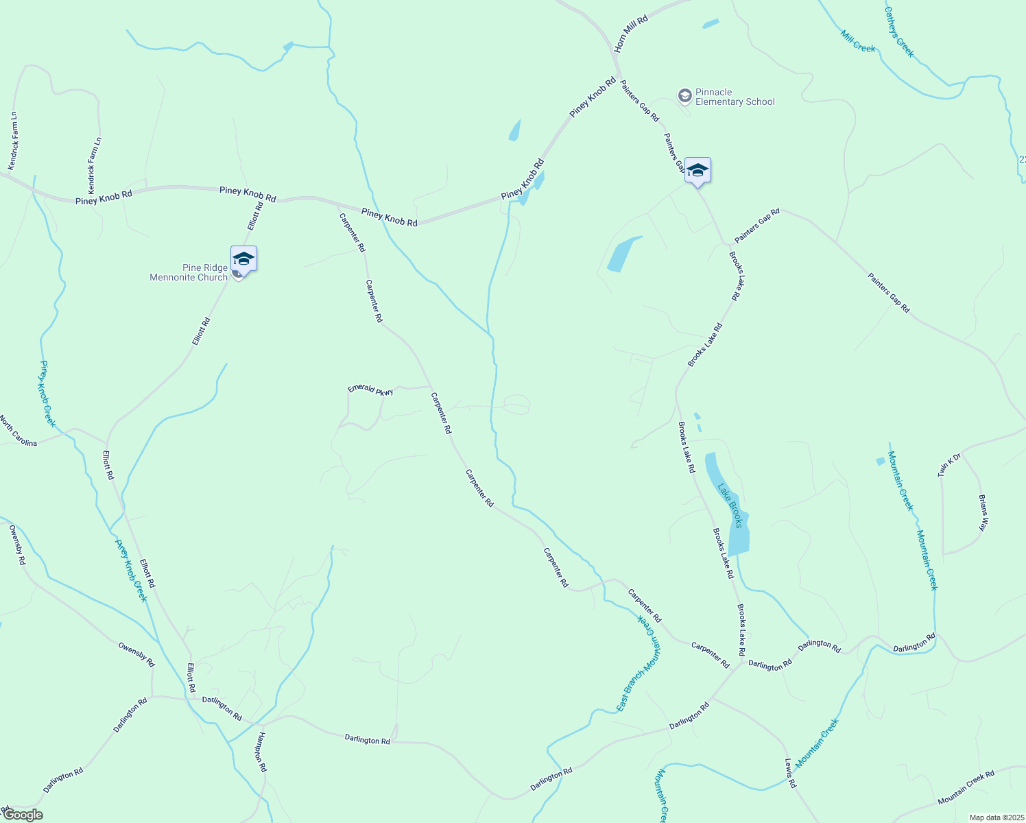 map of restaurants, bars, coffee shops, grocery stores, and more near 196 Timber Ridge in Rutherfordton