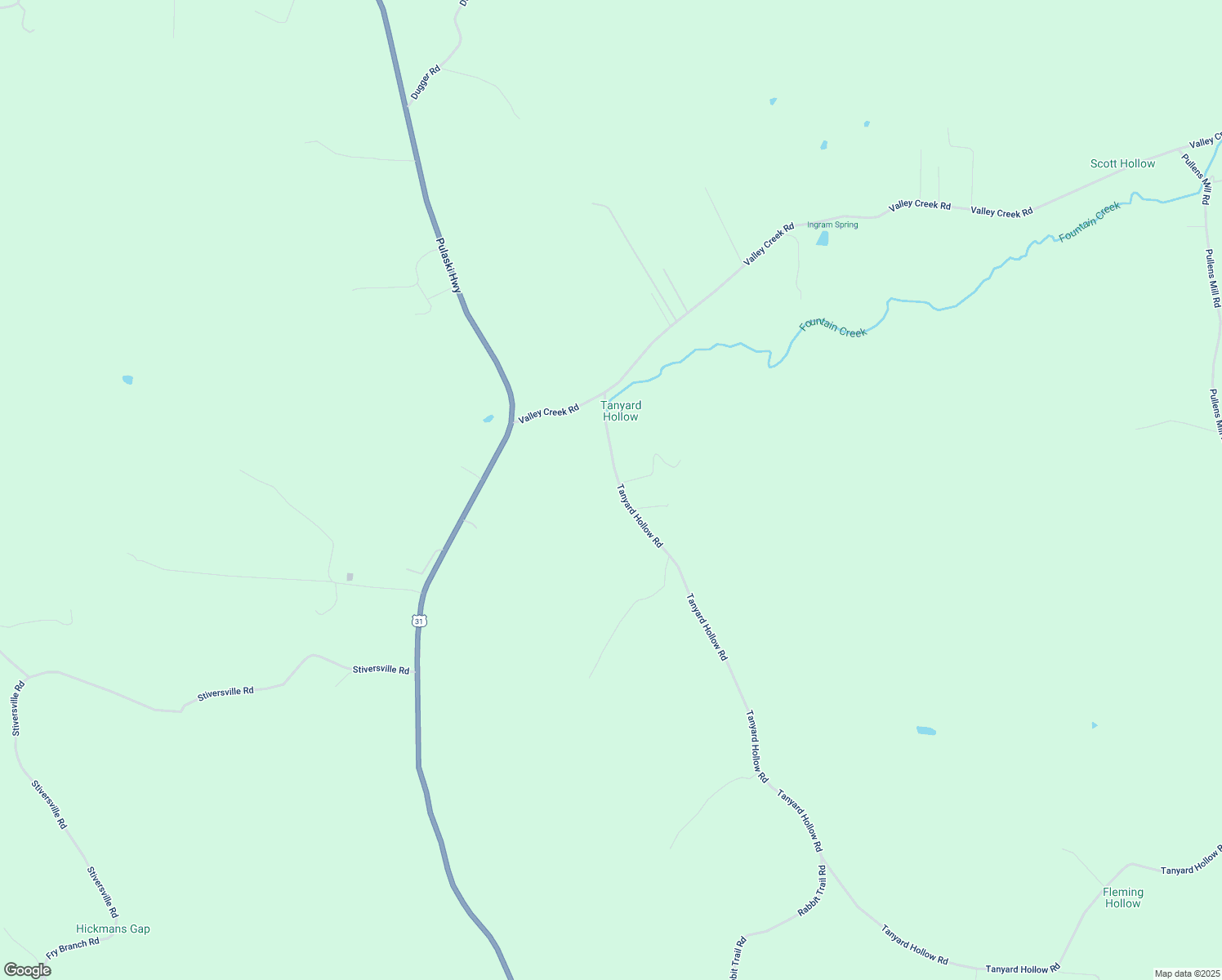 map of restaurants, bars, coffee shops, grocery stores, and more near 3176 Tanyard Hollow Road in Culleoka