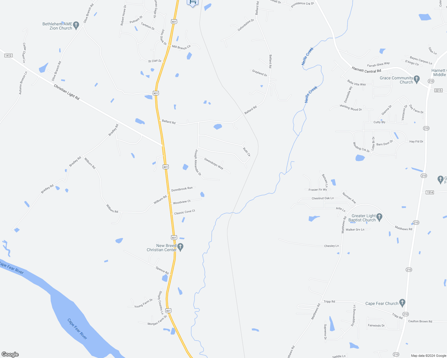 map of restaurants, bars, coffee shops, grocery stores, and more near 617 Joseph Alexander Drive in Fuquay-Varina