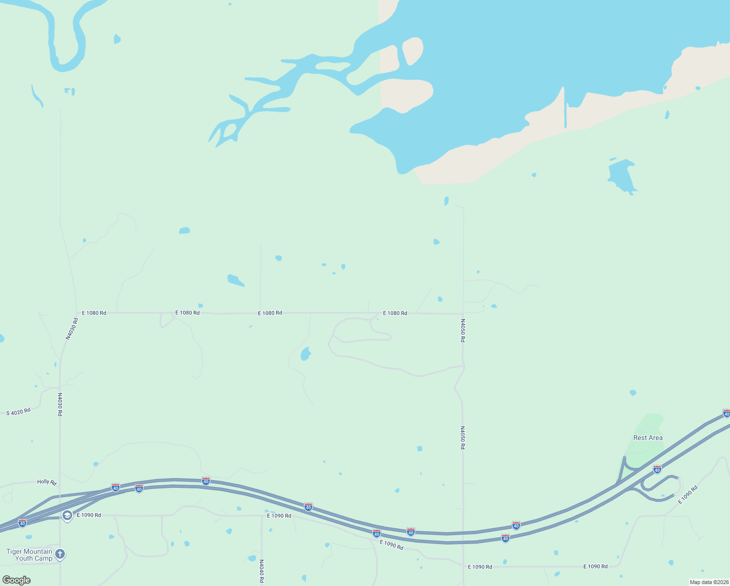 map of restaurants, bars, coffee shops, grocery stores, and more near 404517 East 1080 Road in Henryetta