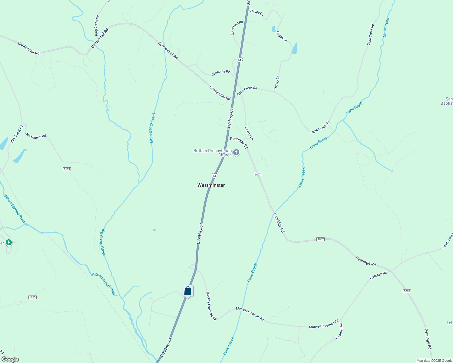 map of restaurants, bars, coffee shops, grocery stores, and more near 3354 U.S. 64 in Rutherfordton