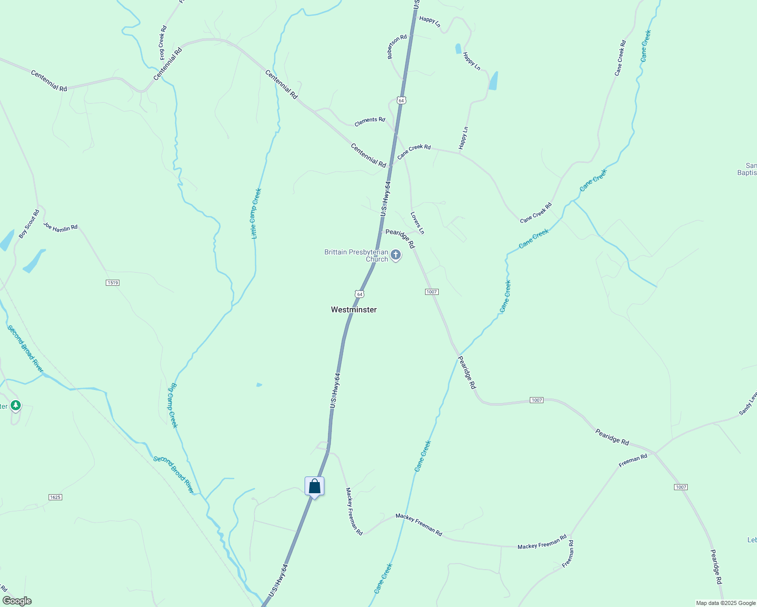 map of restaurants, bars, coffee shops, grocery stores, and more near 3354 U.S. 64 in Rutherfordton