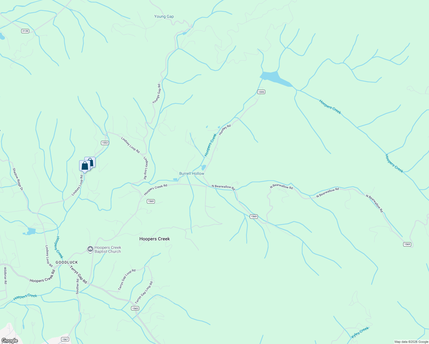 map of restaurants, bars, coffee shops, grocery stores, and more near 74 Huntley Road in Fletcher
