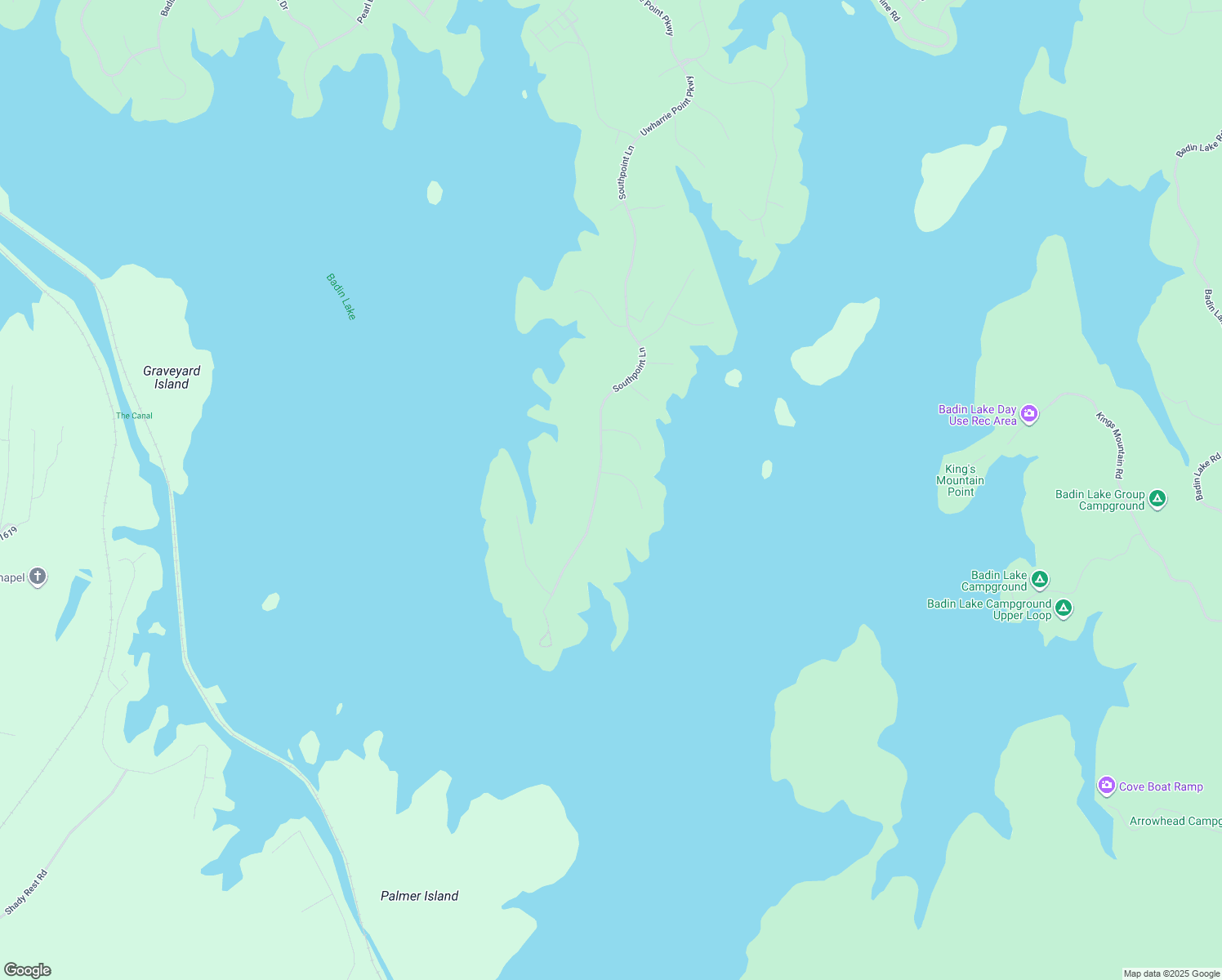 map of restaurants, bars, coffee shops, grocery stores, and more near 2339 Southpoint Lane in New London