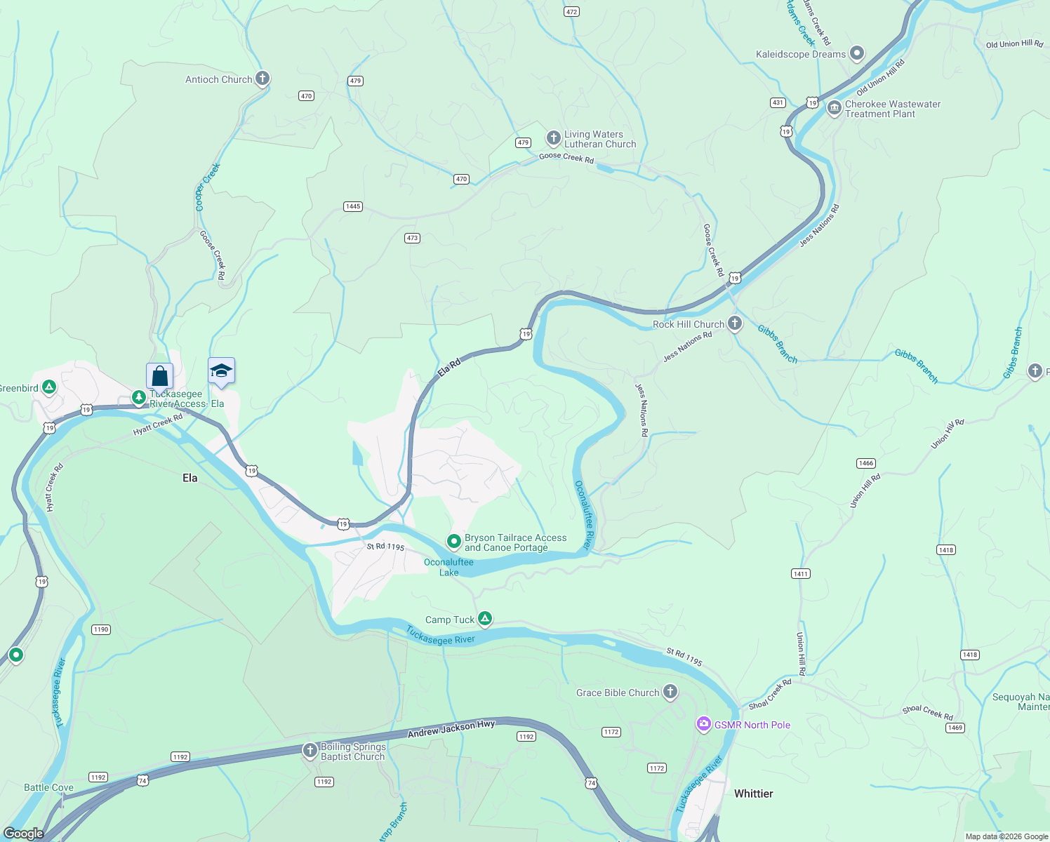 map of restaurants, bars, coffee shops, grocery stores, and more near 412 Holley Mountain Top Road in Whittier