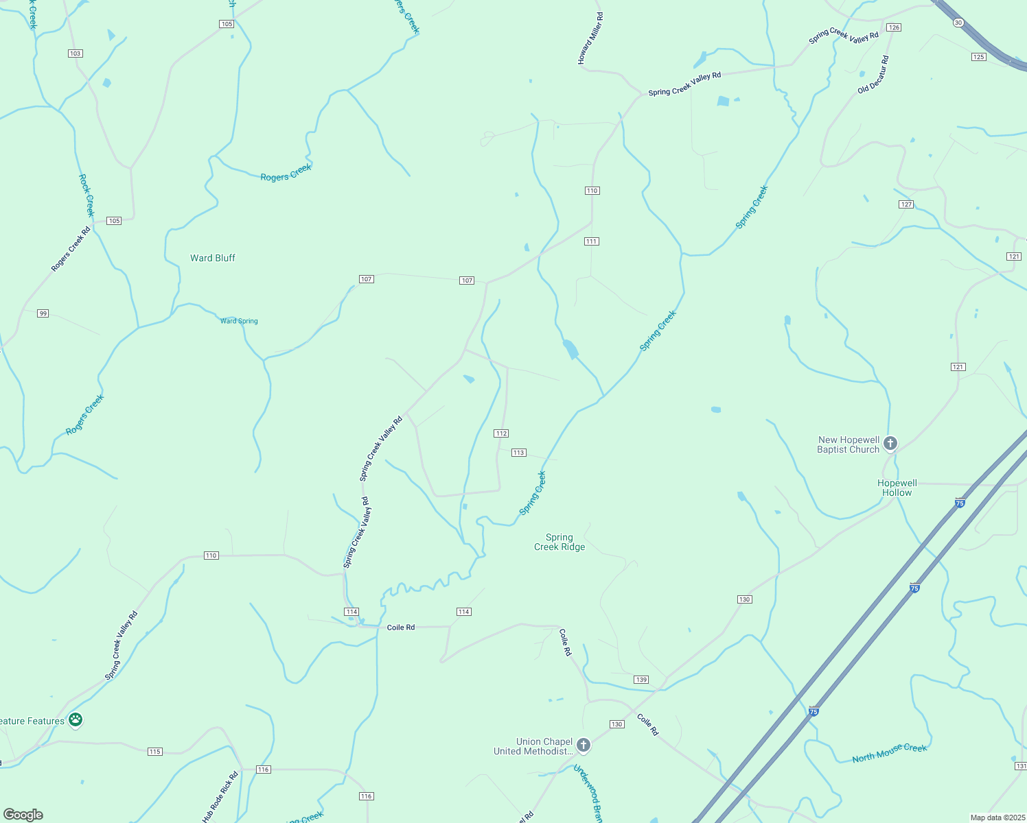 map of restaurants, bars, coffee shops, grocery stores, and more near 161 County Road 112 in Athens