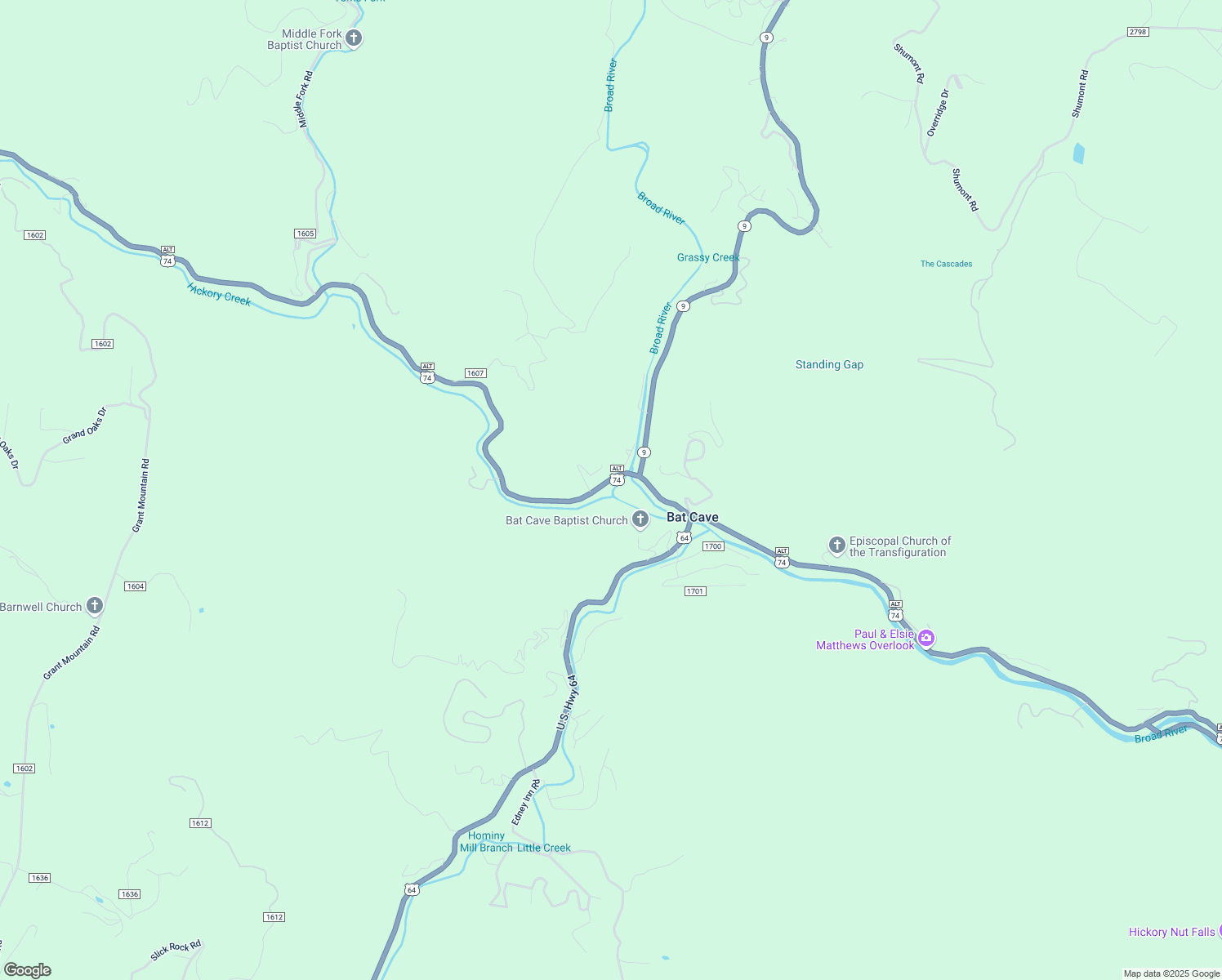 map of restaurants, bars, coffee shops, grocery stores, and more near 309 Gerton Highway in Hendersonville