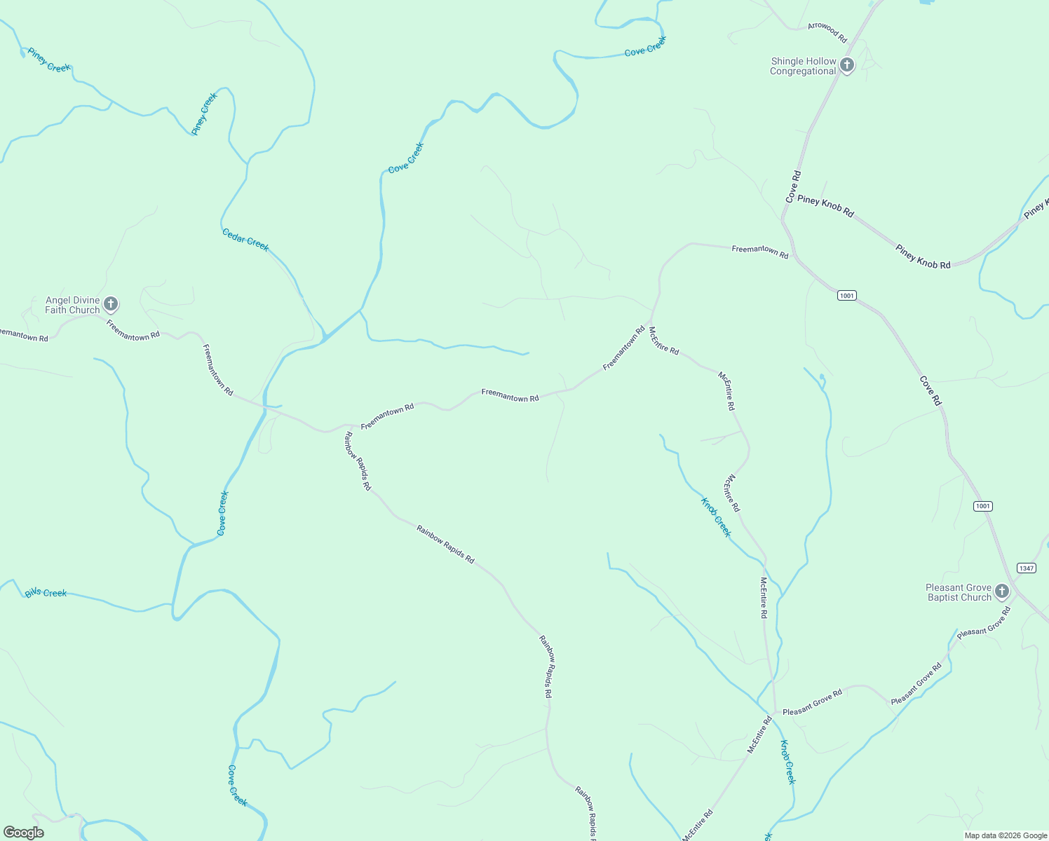 map of restaurants, bars, coffee shops, grocery stores, and more near 781 Freeman Town Road in Rutherfordton