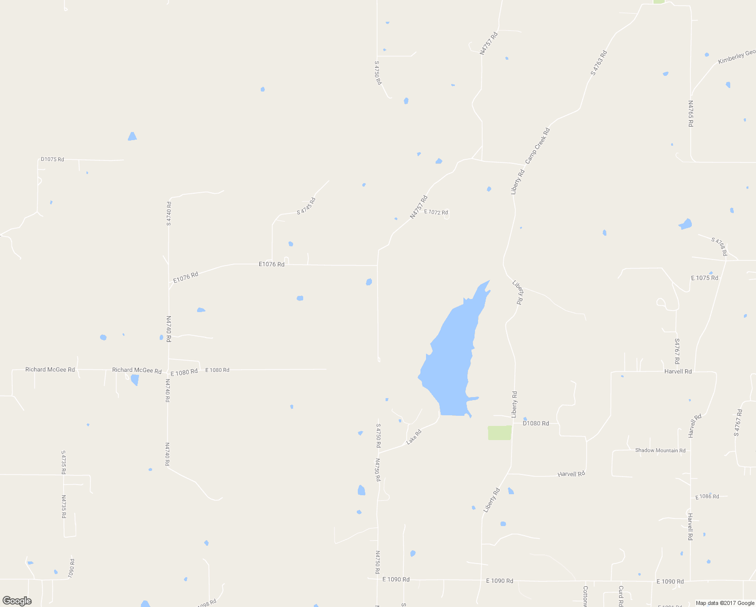 map of restaurants, bars, coffee shops, grocery stores, and more near 110694 South 4750 Road in Muldrow