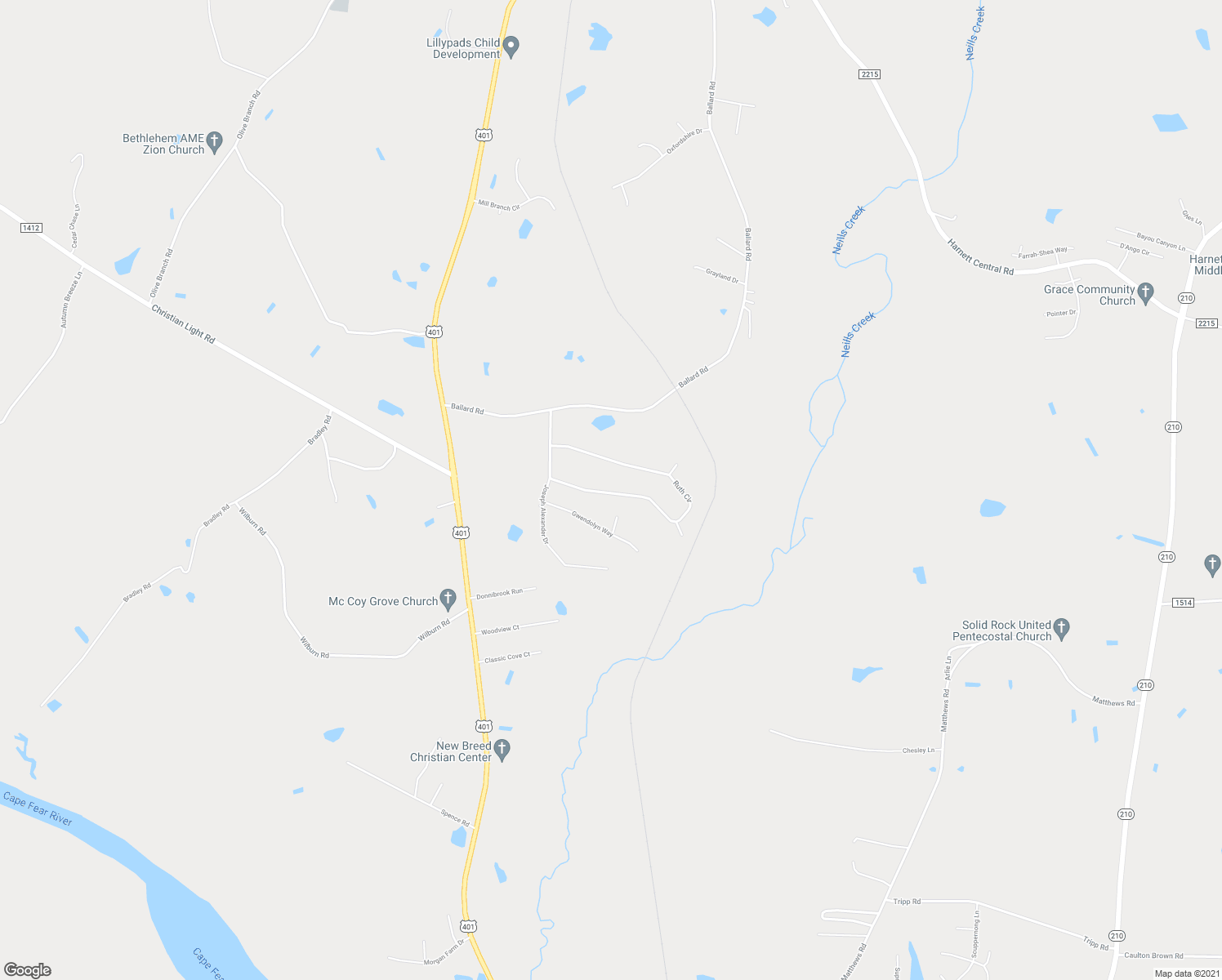 map of restaurants, bars, coffee shops, grocery stores, and more near 748 Ruth Circle in Fuquay Varina