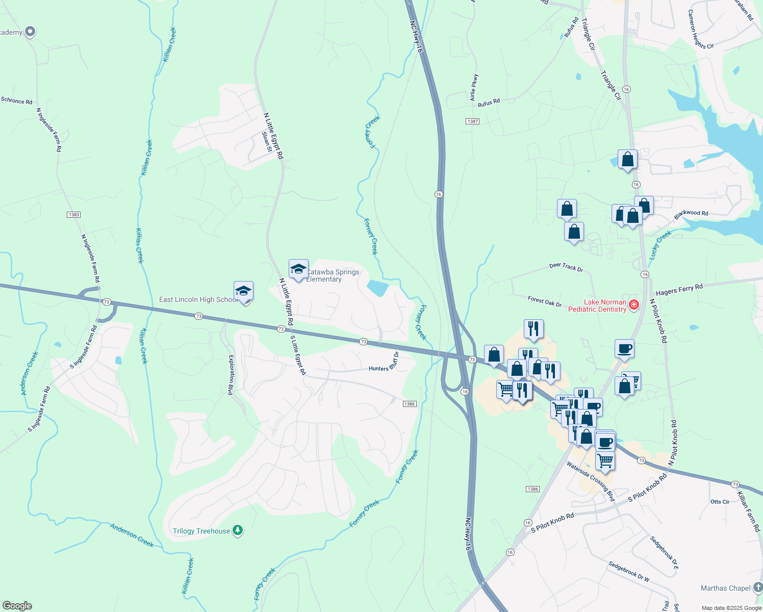 map of restaurants, bars, coffee shops, grocery stores, and more near 190 Crosscut Drive in Denver