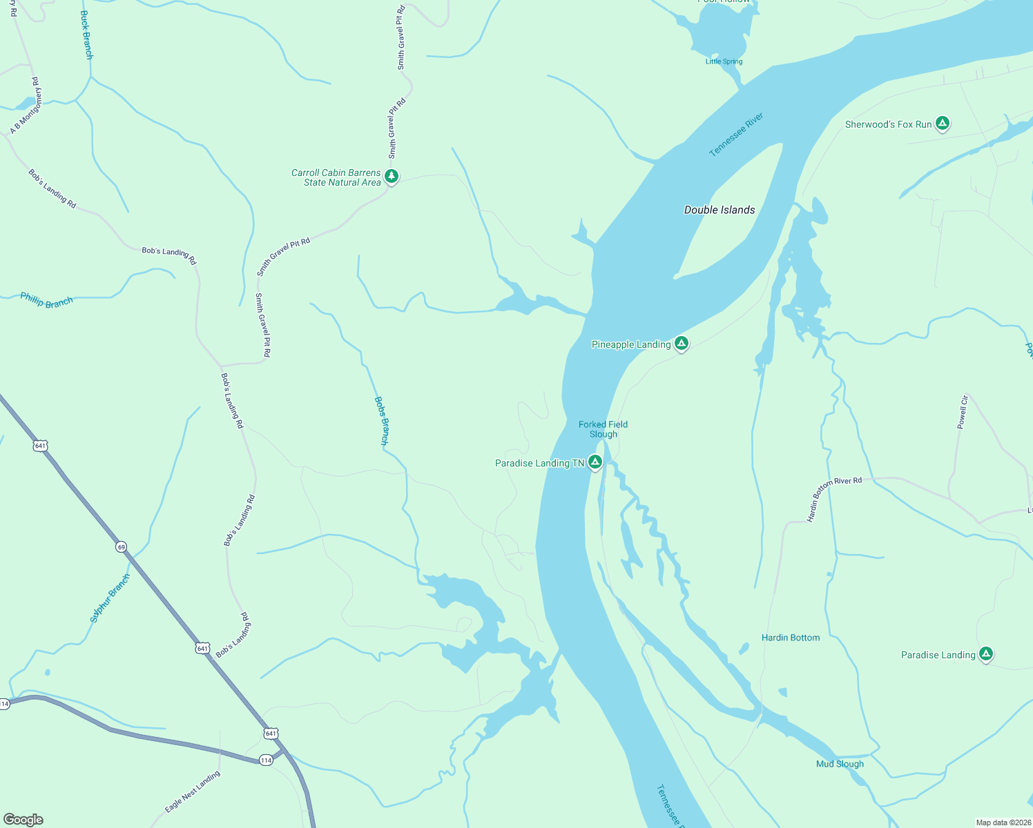 map of restaurants, bars, coffee shops, grocery stores, and more near Sioux Drive in Bath Springs