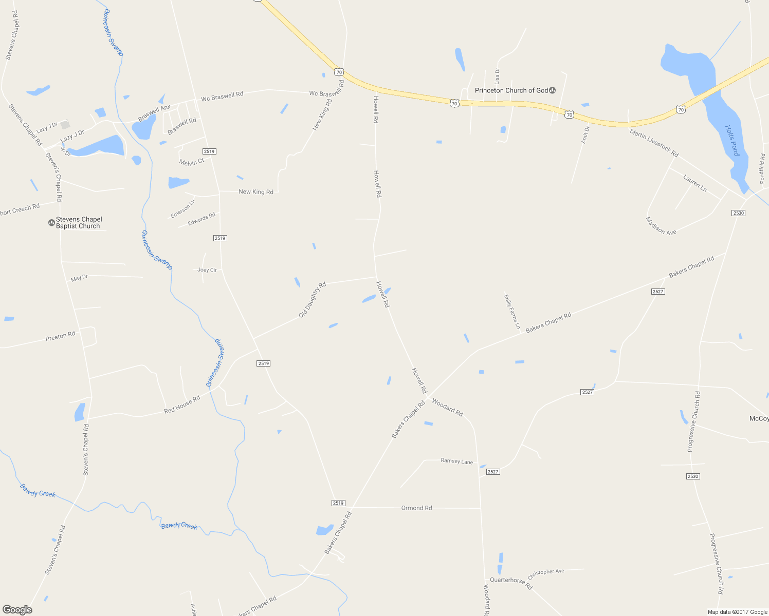 map of restaurants, bars, coffee shops, grocery stores, and more near 856 Howell Road in Princeton