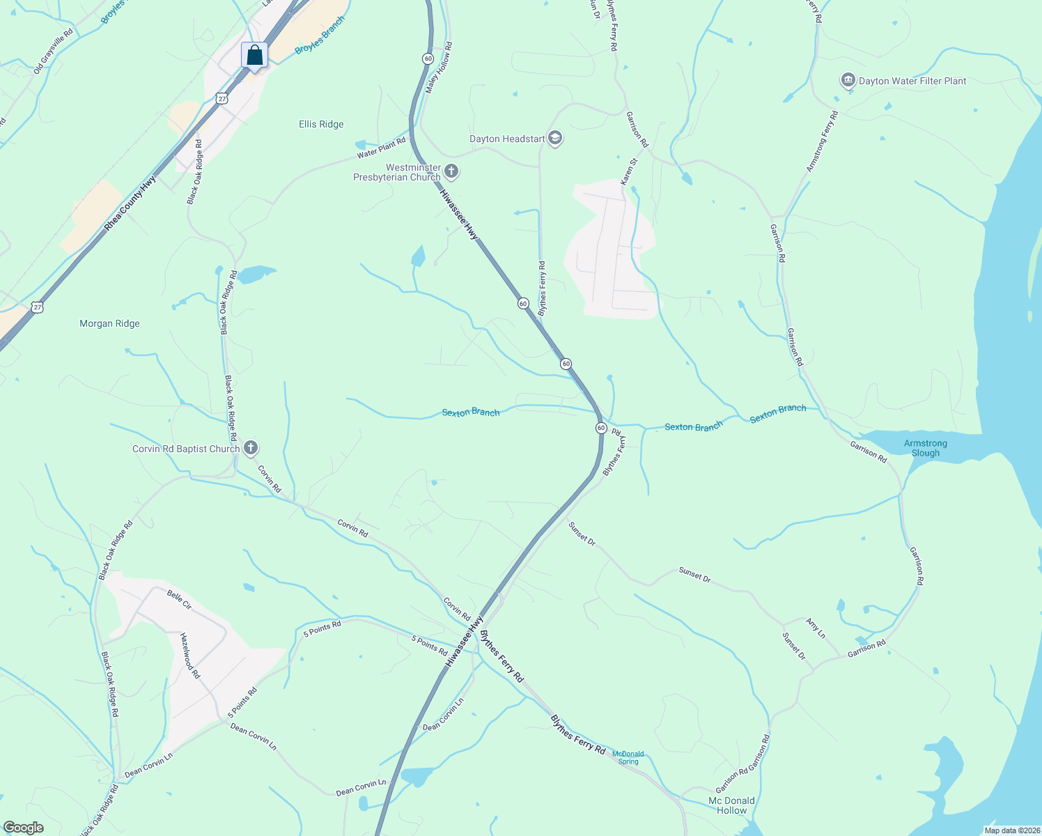 map of restaurants, bars, coffee shops, grocery stores, and more near 410 Jodie Lane in Dayton