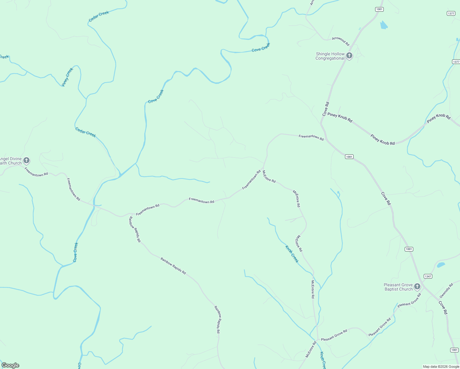 map of restaurants, bars, coffee shops, grocery stores, and more near 714 Freeman Town Road in Rutherfordton