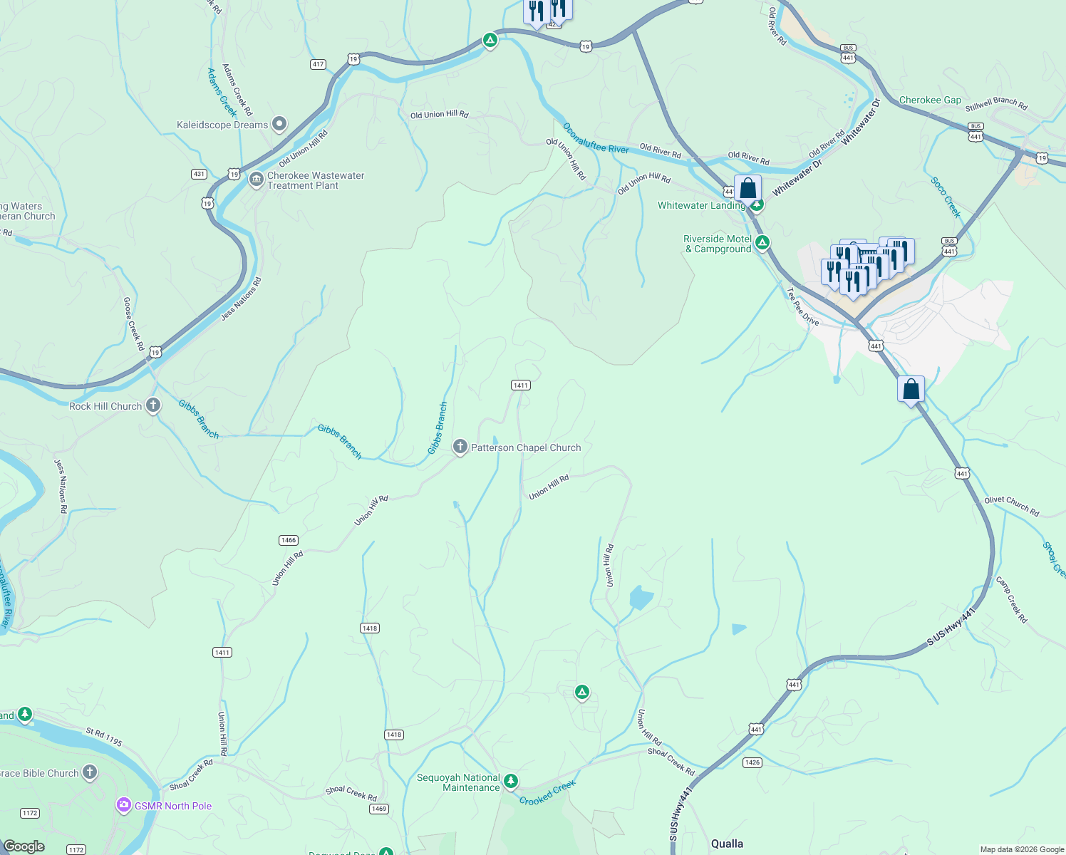 map of restaurants, bars, coffee shops, grocery stores, and more near 6 Boot Hill Road in Whittier
