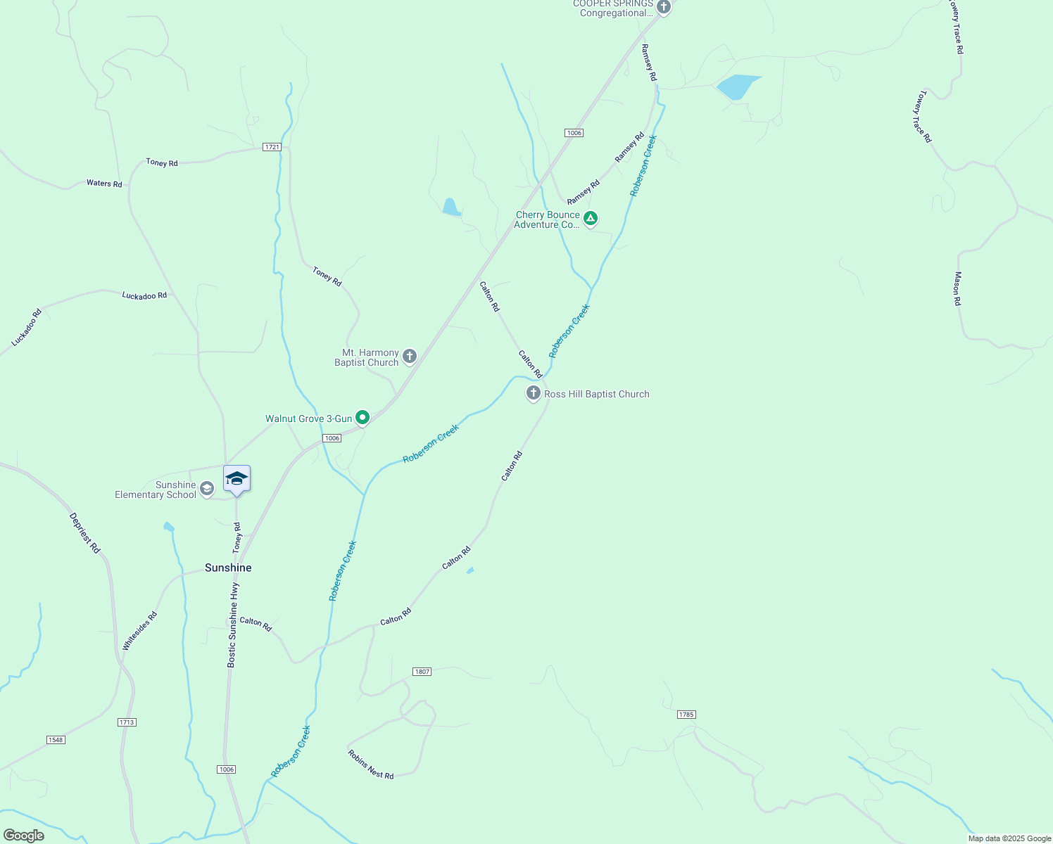 map of restaurants, bars, coffee shops, grocery stores, and more near 891 Calton Road in Bostic