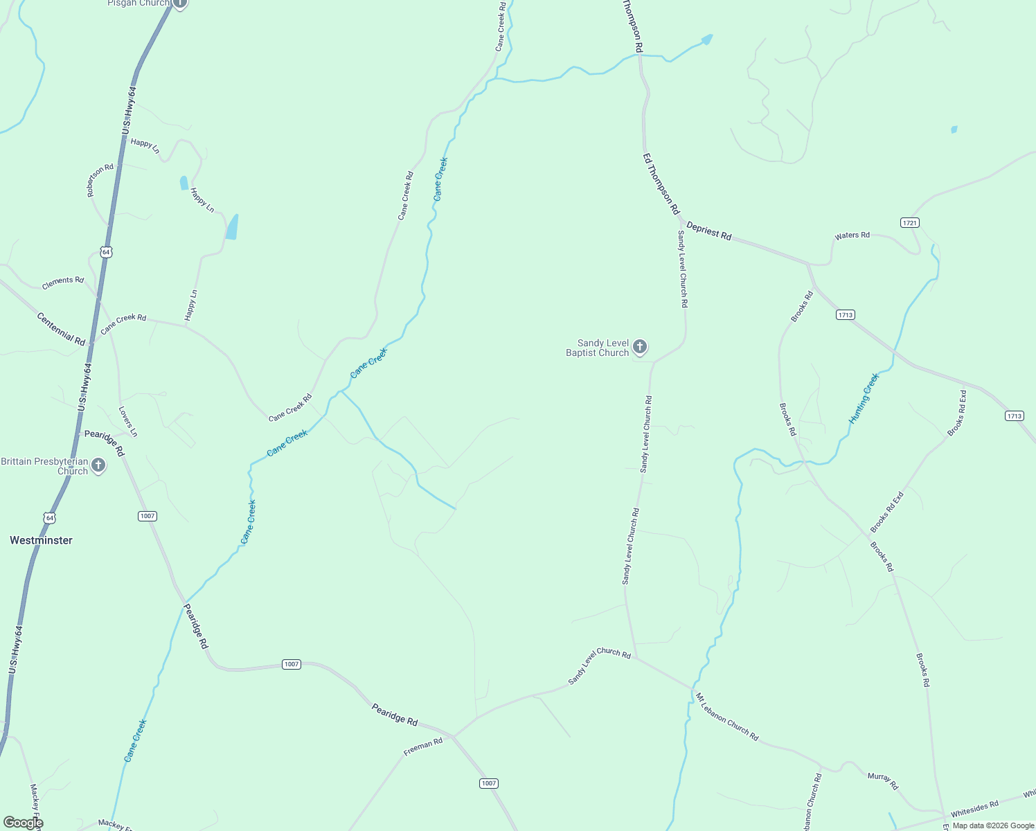map of restaurants, bars, coffee shops, grocery stores, and more near 424 Winnies Road in Bostic