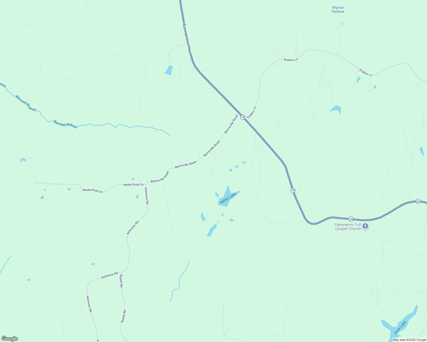 map of restaurants, bars, coffee shops, grocery stores, and more near 137 Miller Road in Summertown