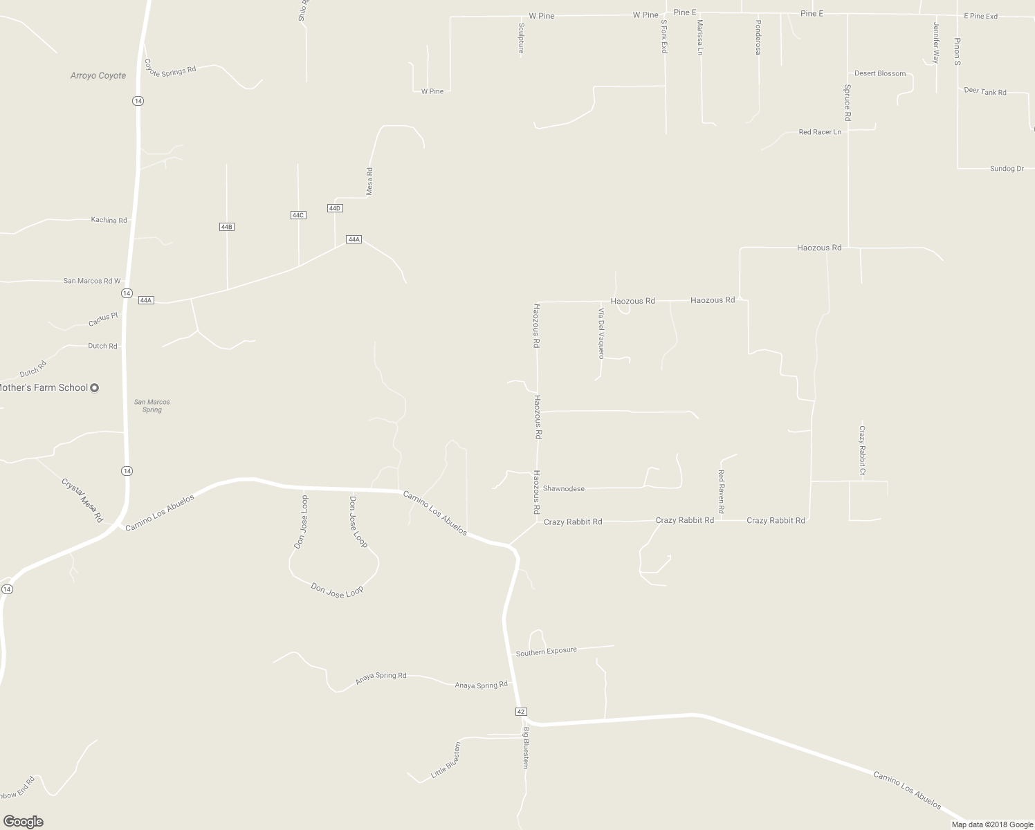 map of restaurants, bars, coffee shops, grocery stores, and more near 50 Haozous Road in Santa Fe