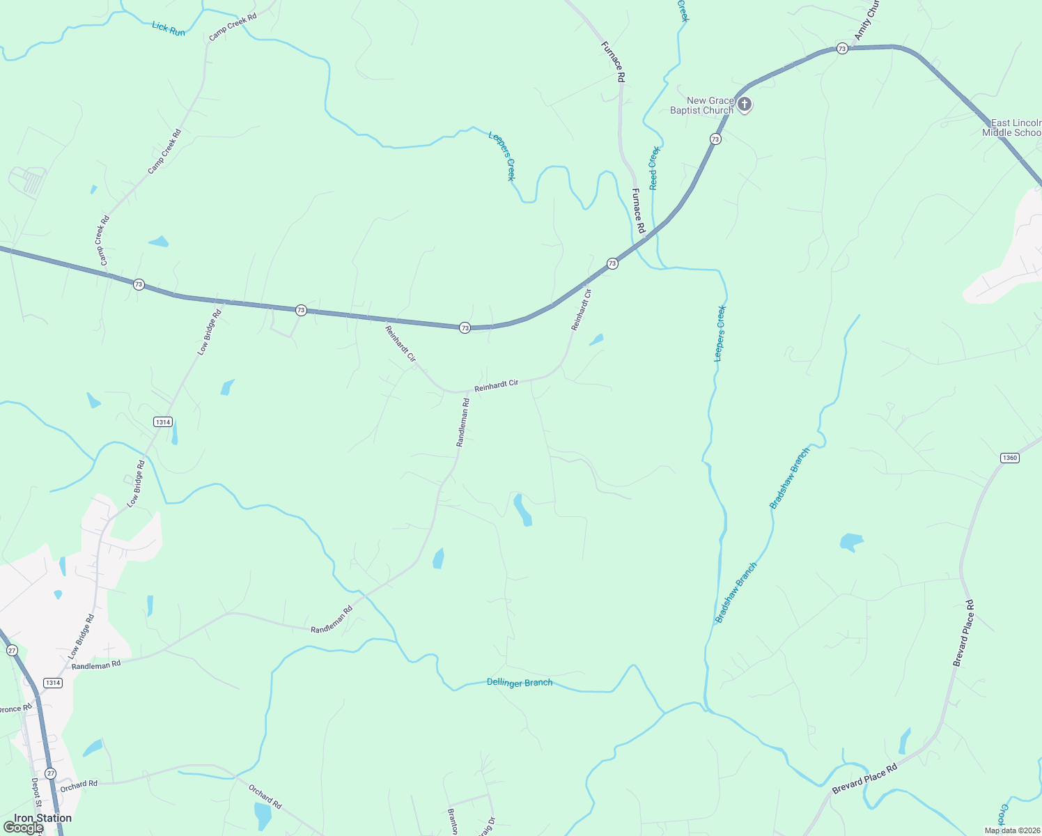 map of restaurants, bars, coffee shops, grocery stores, and more near 336 Timber Road in Iron Station