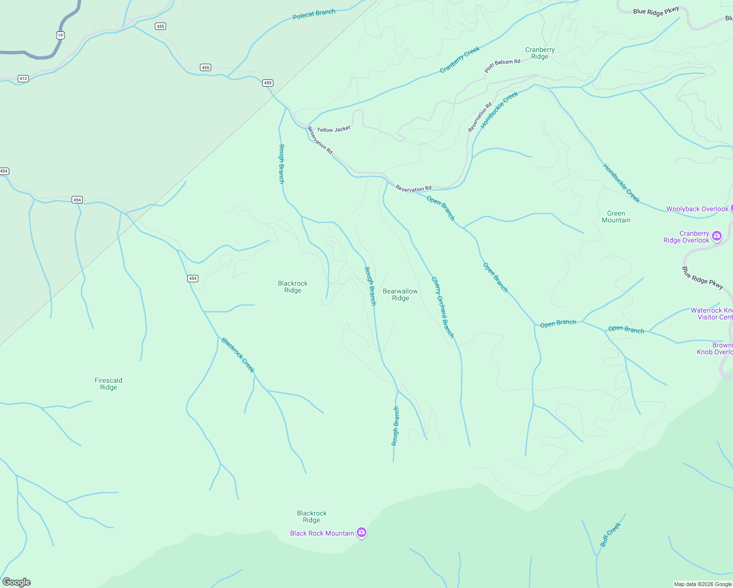 map of restaurants, bars, coffee shops, grocery stores, and more near 58 Black Rock Ranch Road in Sylva