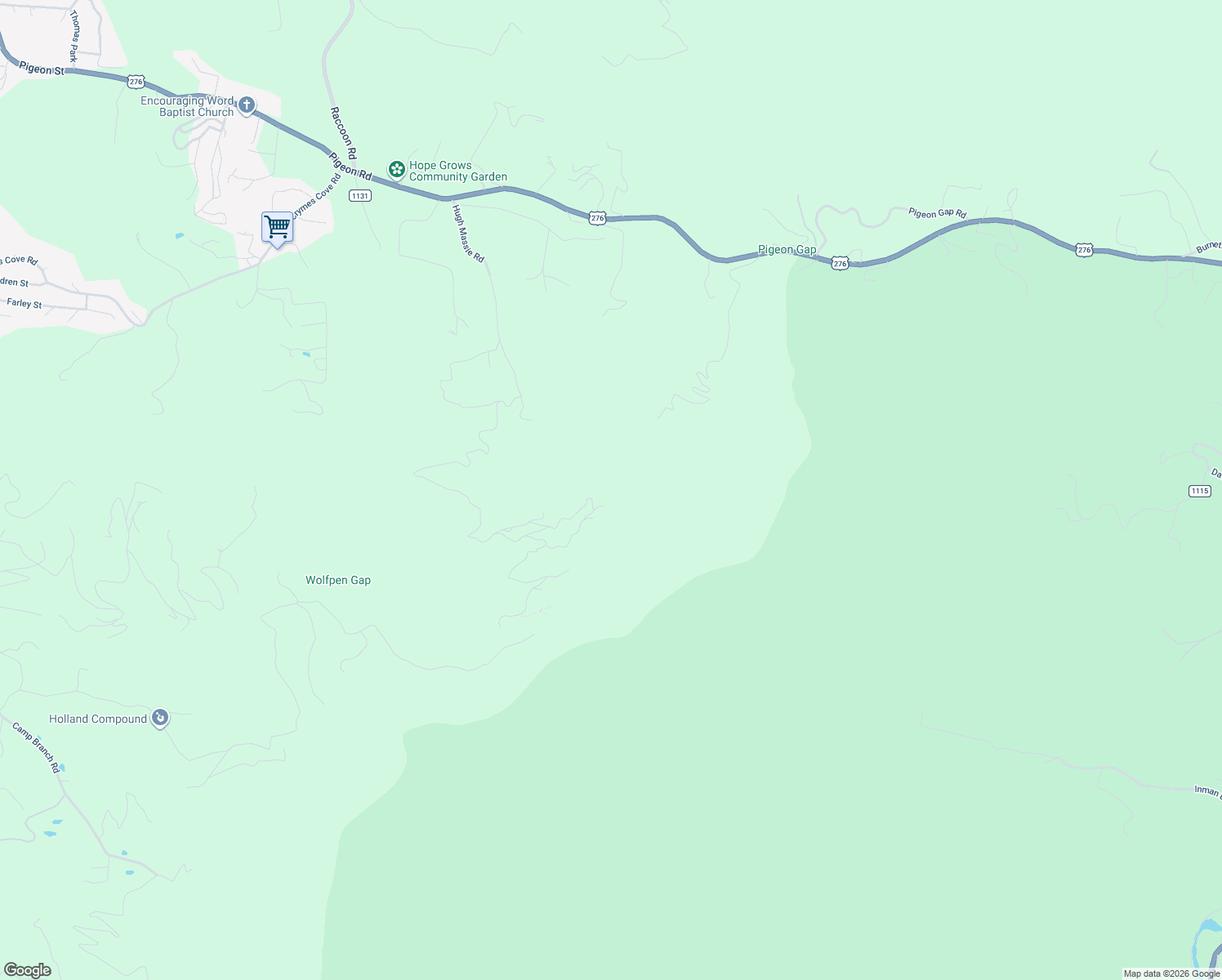 map of restaurants, bars, coffee shops, grocery stores, and more near 399 Goodson Springs Road in Waynesville