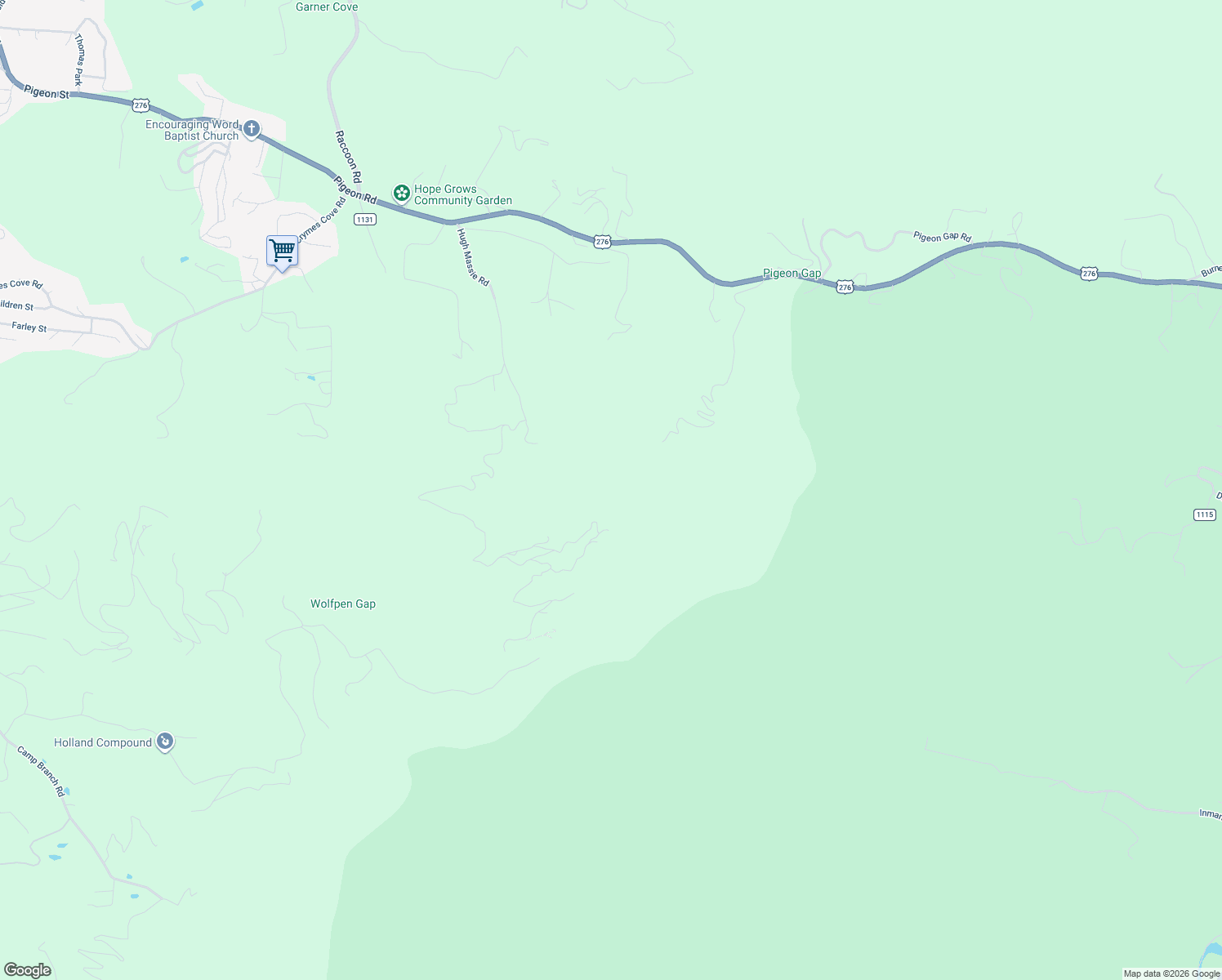 map of restaurants, bars, coffee shops, grocery stores, and more near 399 Goodson Springs Road in Waynesville