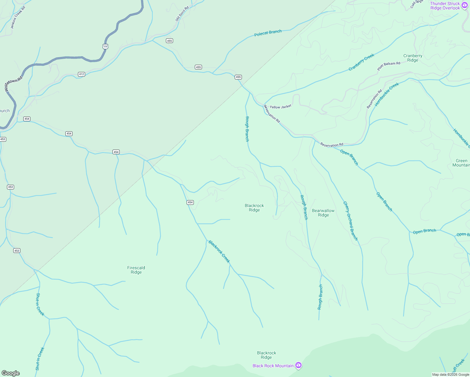 map of restaurants, bars, coffee shops, grocery stores, and more near 74 Black Rock Ranch Road in Sylva