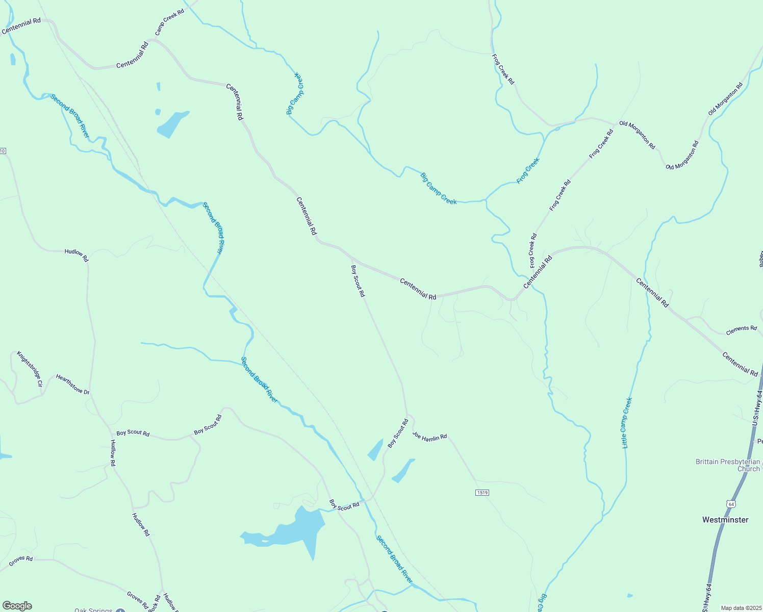 map of restaurants, bars, coffee shops, grocery stores, and more near 1322 Boy Scout Road in Rutherfordton