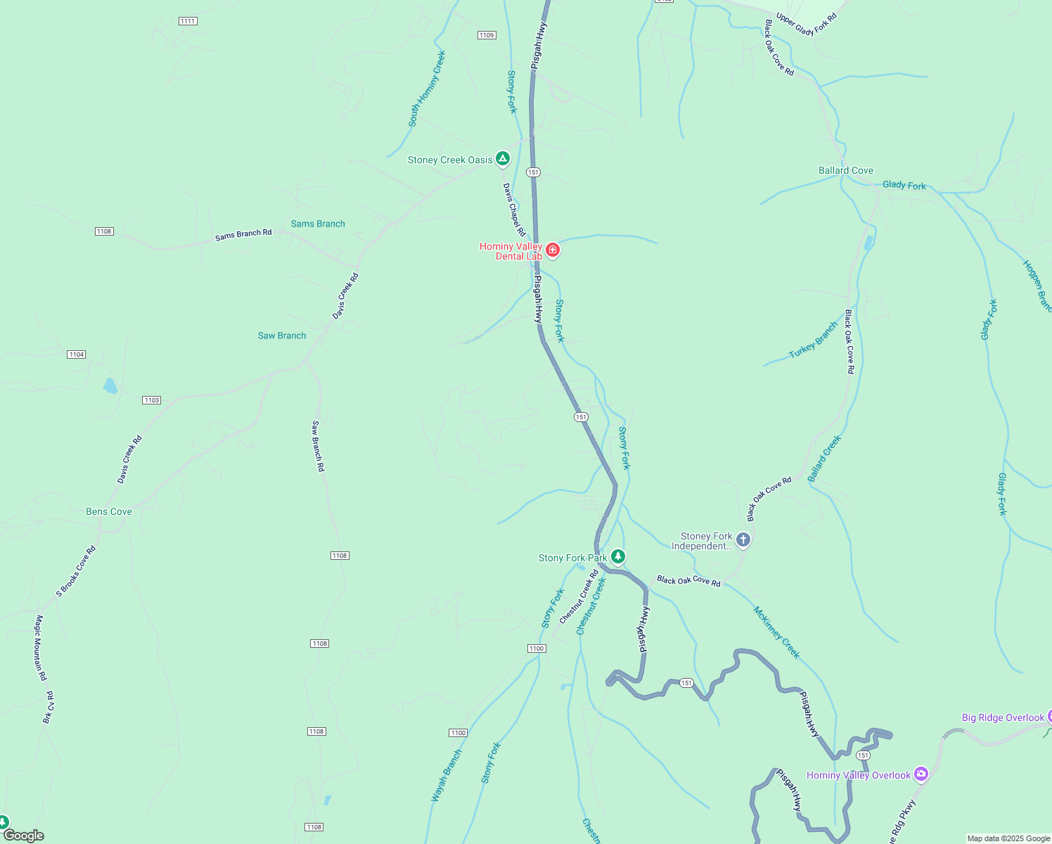 map of restaurants, bars, coffee shops, grocery stores, and more near 79 Treetops Drive in Candler