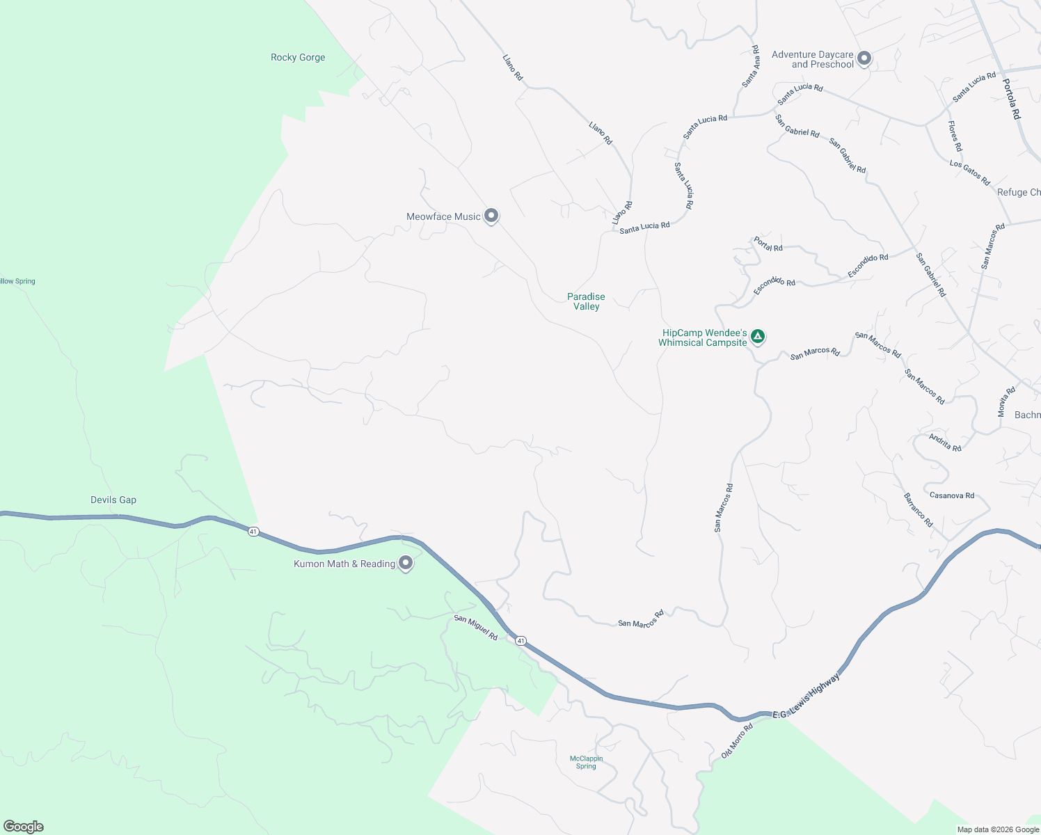 map of restaurants, bars, coffee shops, grocery stores, and more near 11800 San Marcos Road in Atascadero