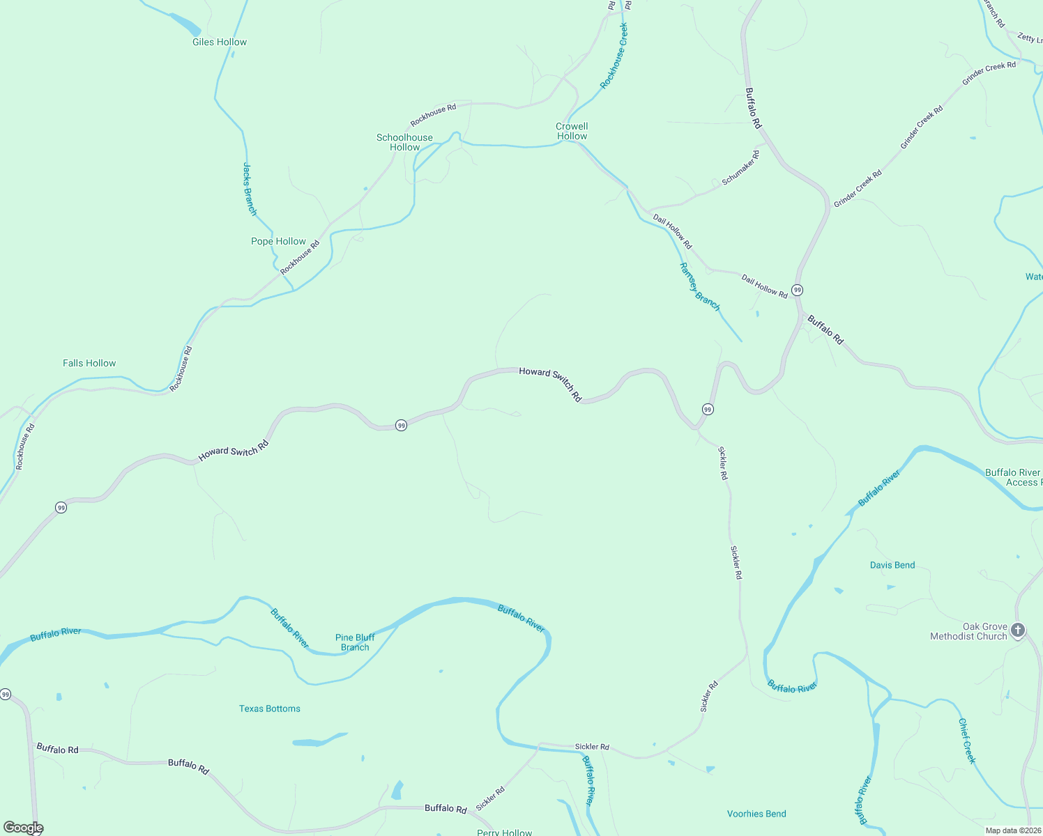 map of restaurants, bars, coffee shops, grocery stores, and more near 537 Howard Switch Road in Hohenwald