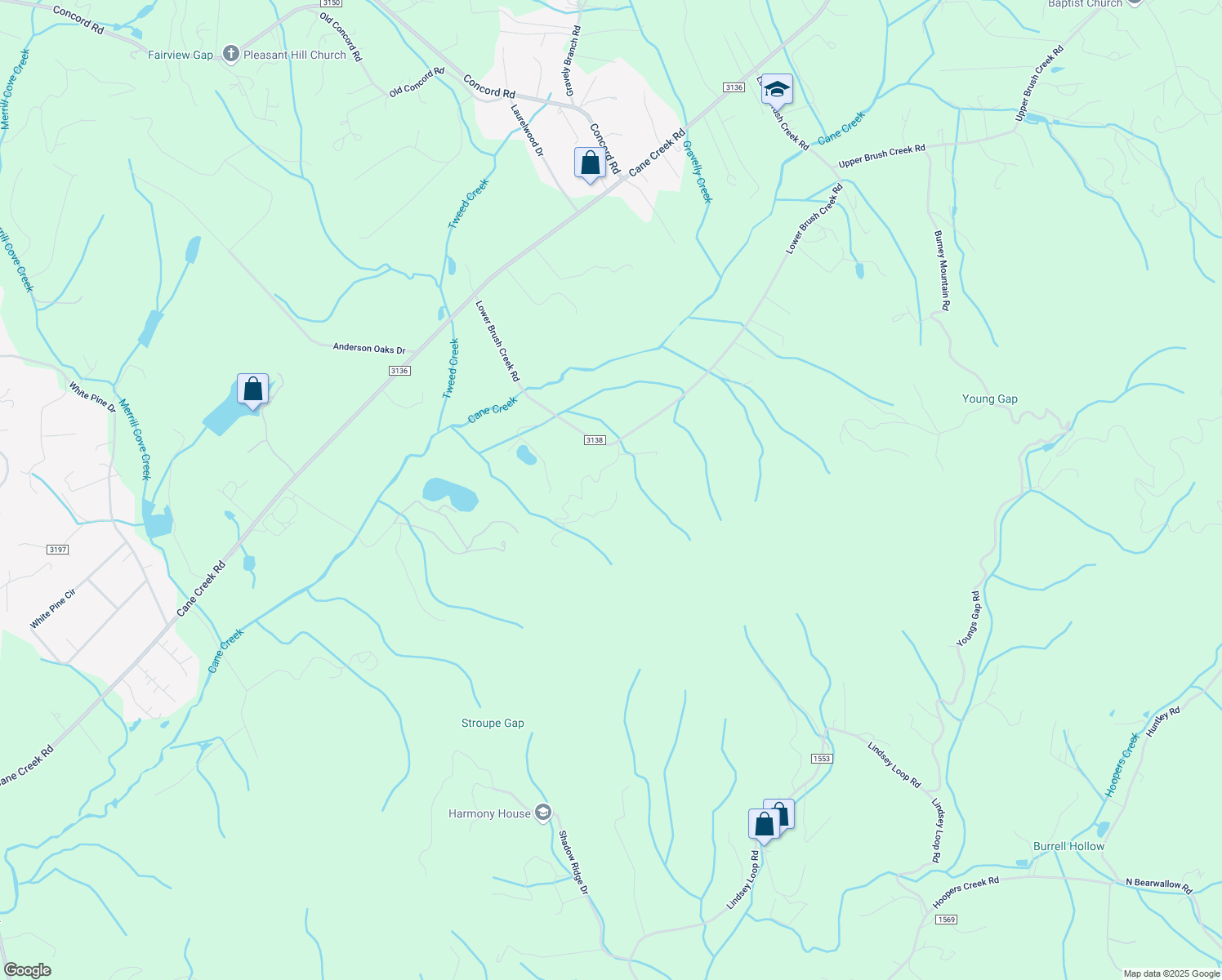map of restaurants, bars, coffee shops, grocery stores, and more near 98 Okoboji Drive in Fletcher